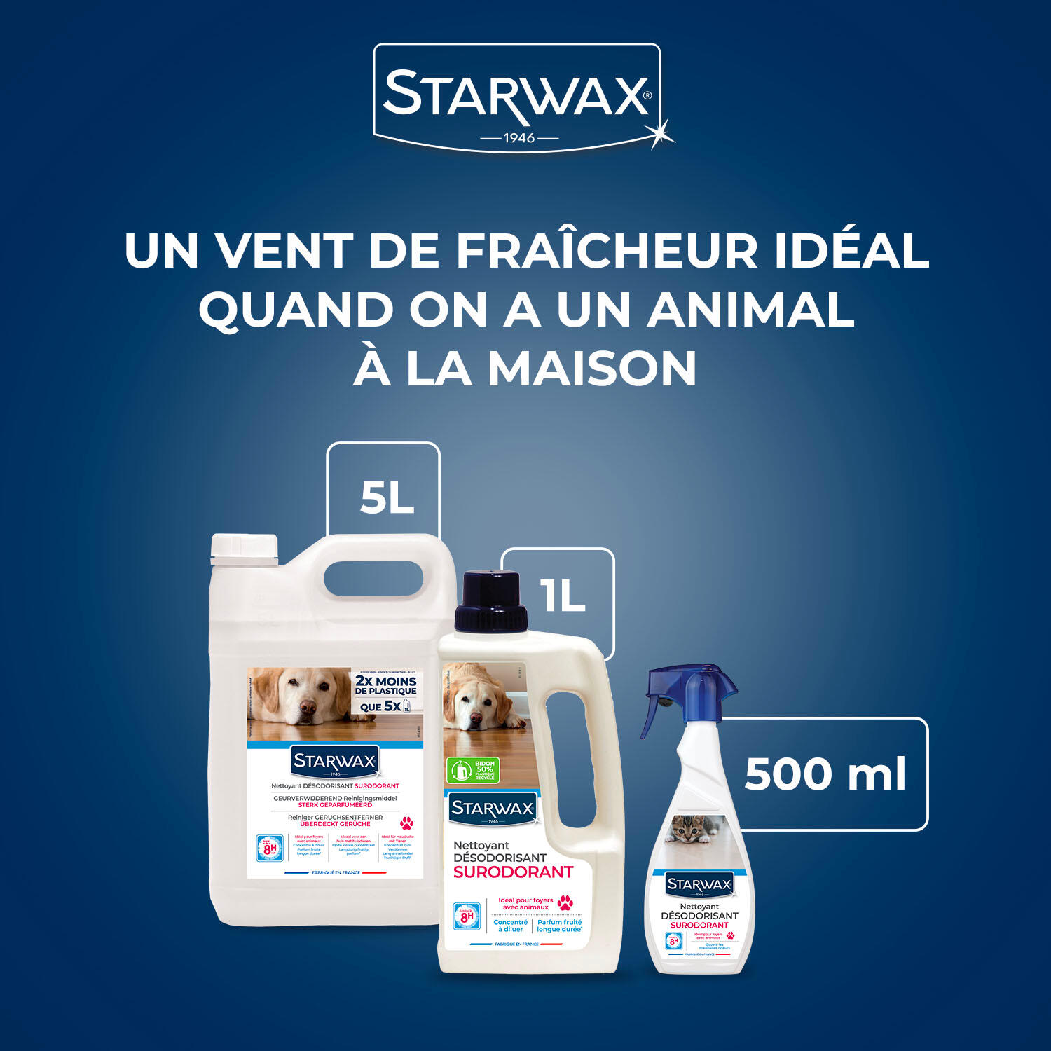 Nettoyant STARWAX Désodorisant sur odorant animal, 1L - 5