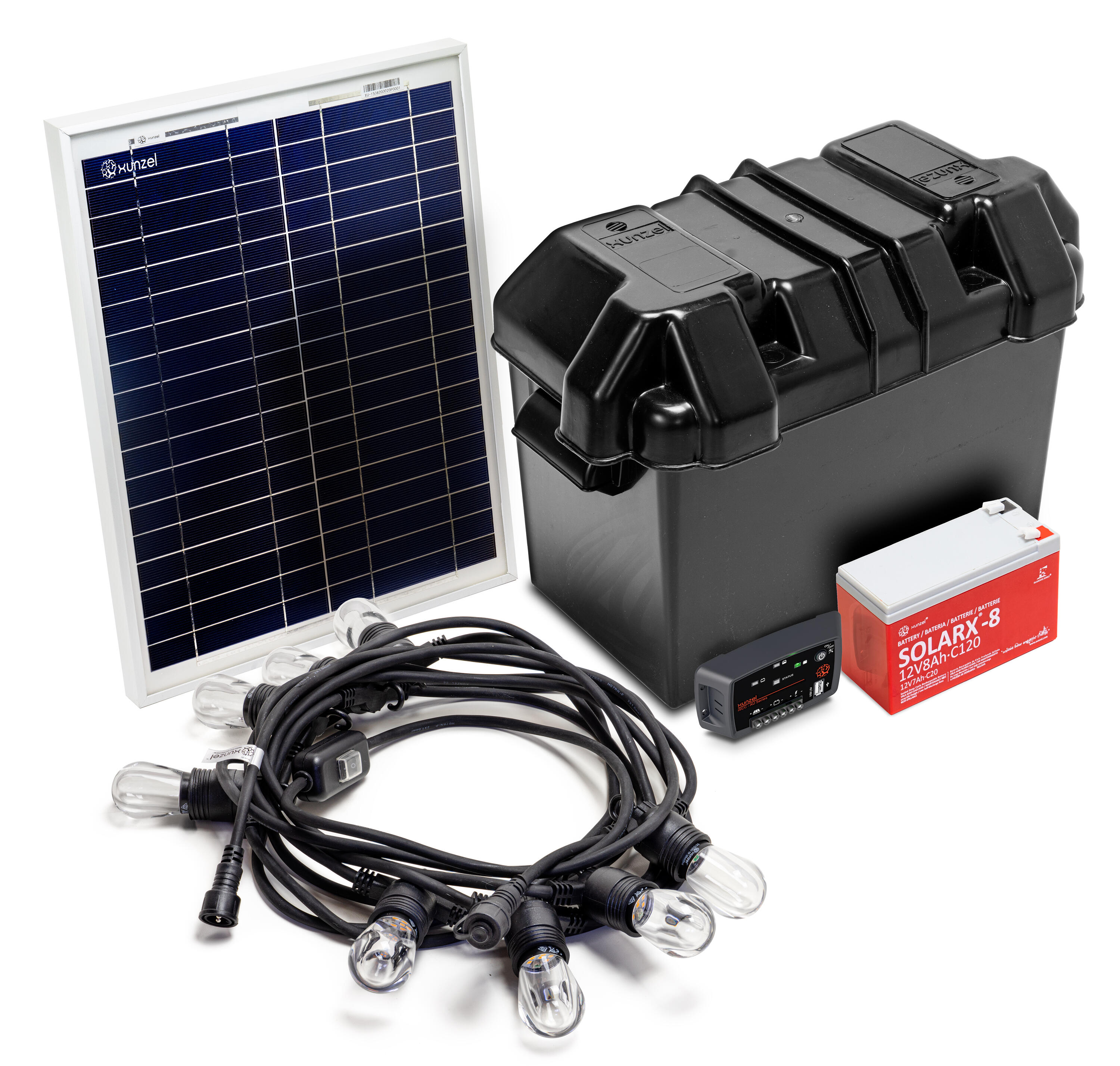 Kit de energía solar sin conexión xunzel de 8 led 4000k de 1w de potencia con 14 horas de autonomía