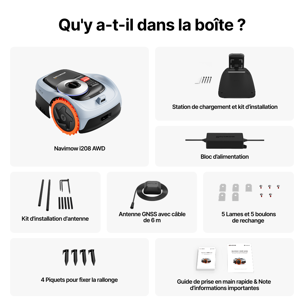 Robot Tondeuse connecté sans fil périphérique, 800 m² Segway Navimow i208 AWD - 5
