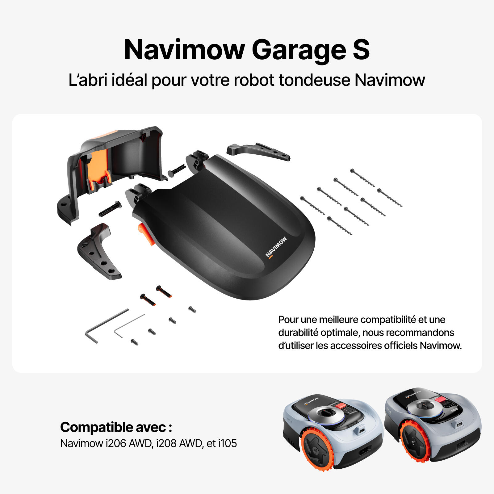 Garage S pour tondeuse Segway Navimow serie i1 et i2 AWD - 4