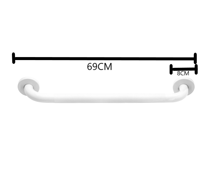 ASIDERO D INOX BLANCO MOLETEADO 68X3.2CM - 3
