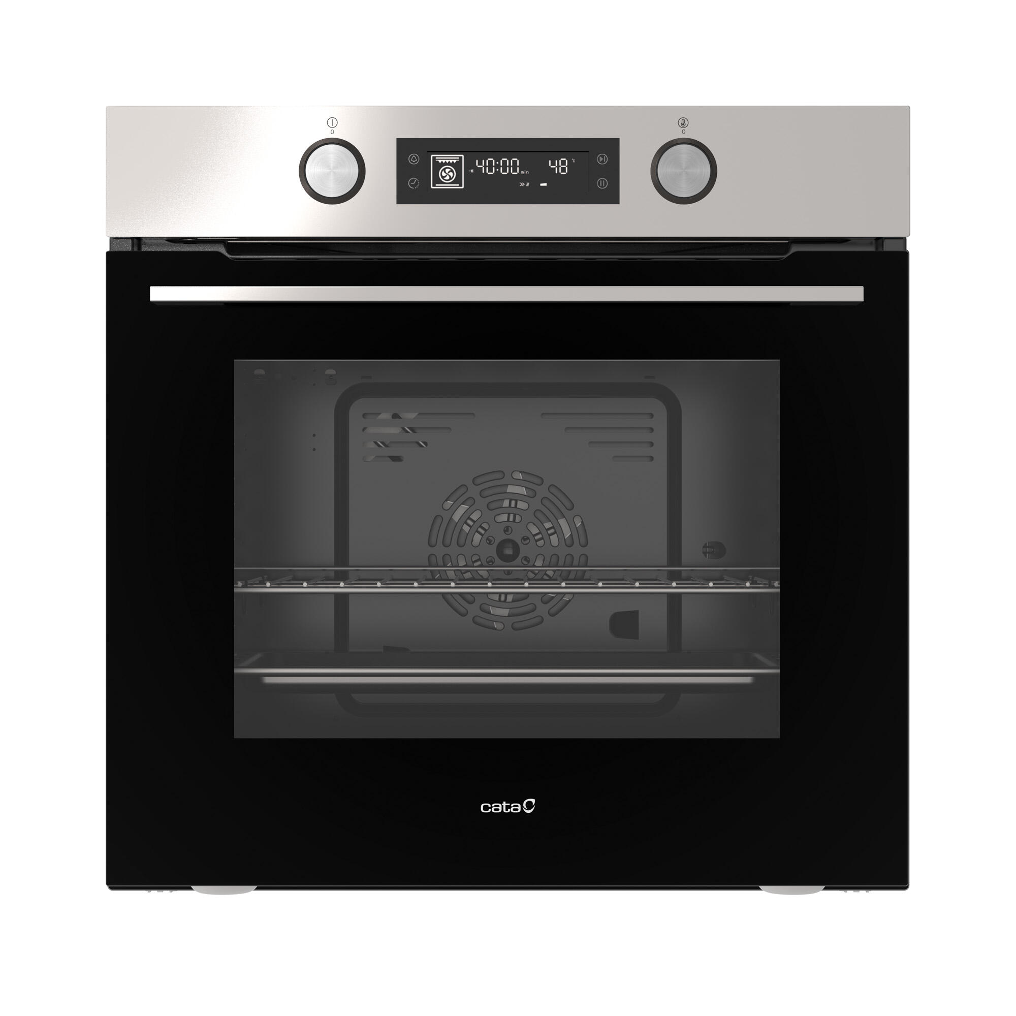 horno multifuncion cata air frier mds 8211 ix 73l 34kw aqualisis inox clase a