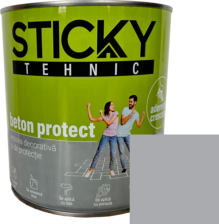 Vopsea pe baza de solvent Sticky Beton Protect , aspect , 2.5 L