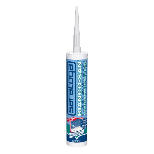 Silicone sigillante SARATOGA Biancosan  bianco 310 ml