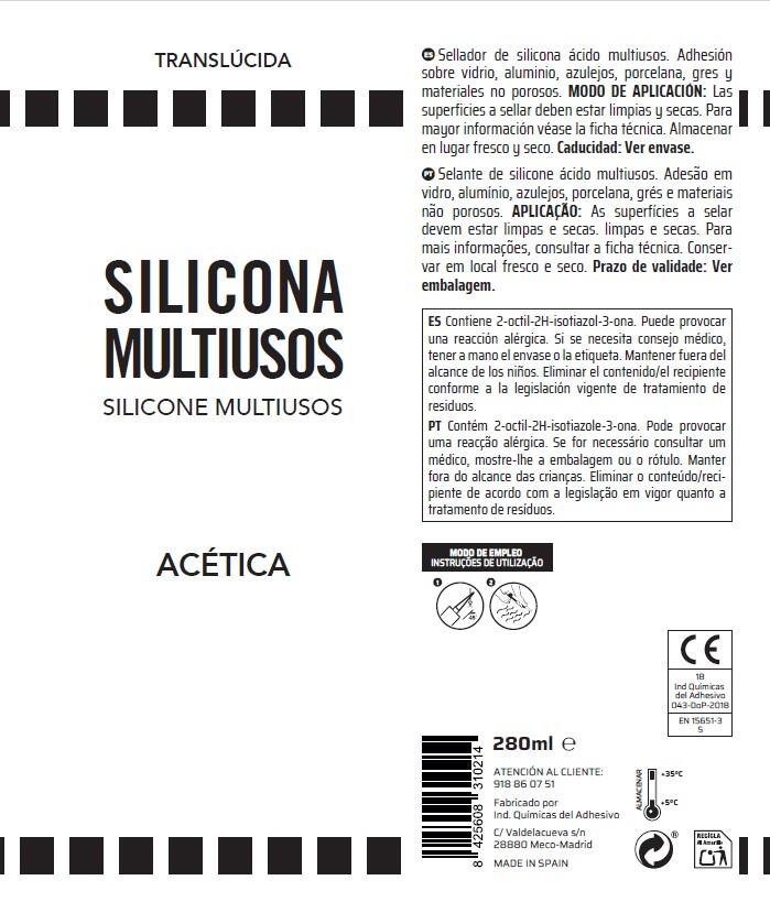SILICONA ACIDA MULTIUSOS 280ML TRASLUCIDA - 2