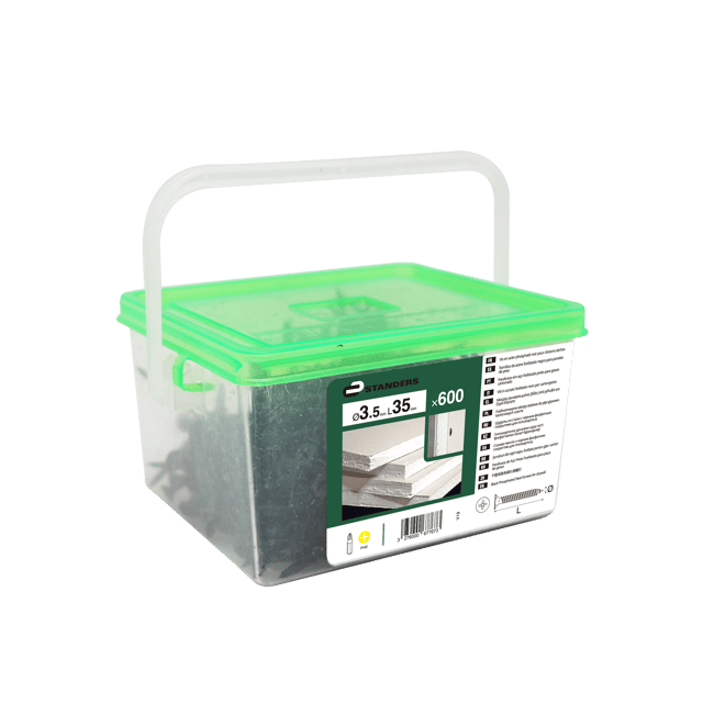 600 vis plaque de plâtre acier tête de trompette phillips STANDERS, Ø3.5xL.35mm