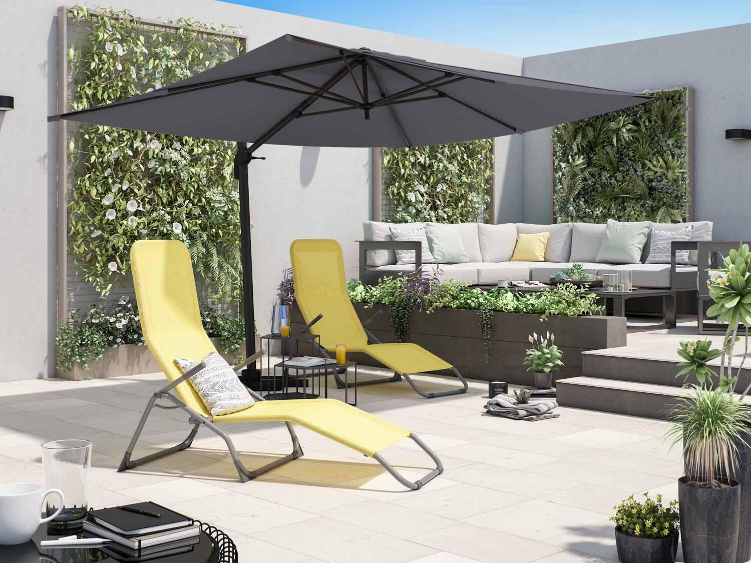 Parasol ogrodowy Aura 290x390x275 cm antracytowy Naterial - 4