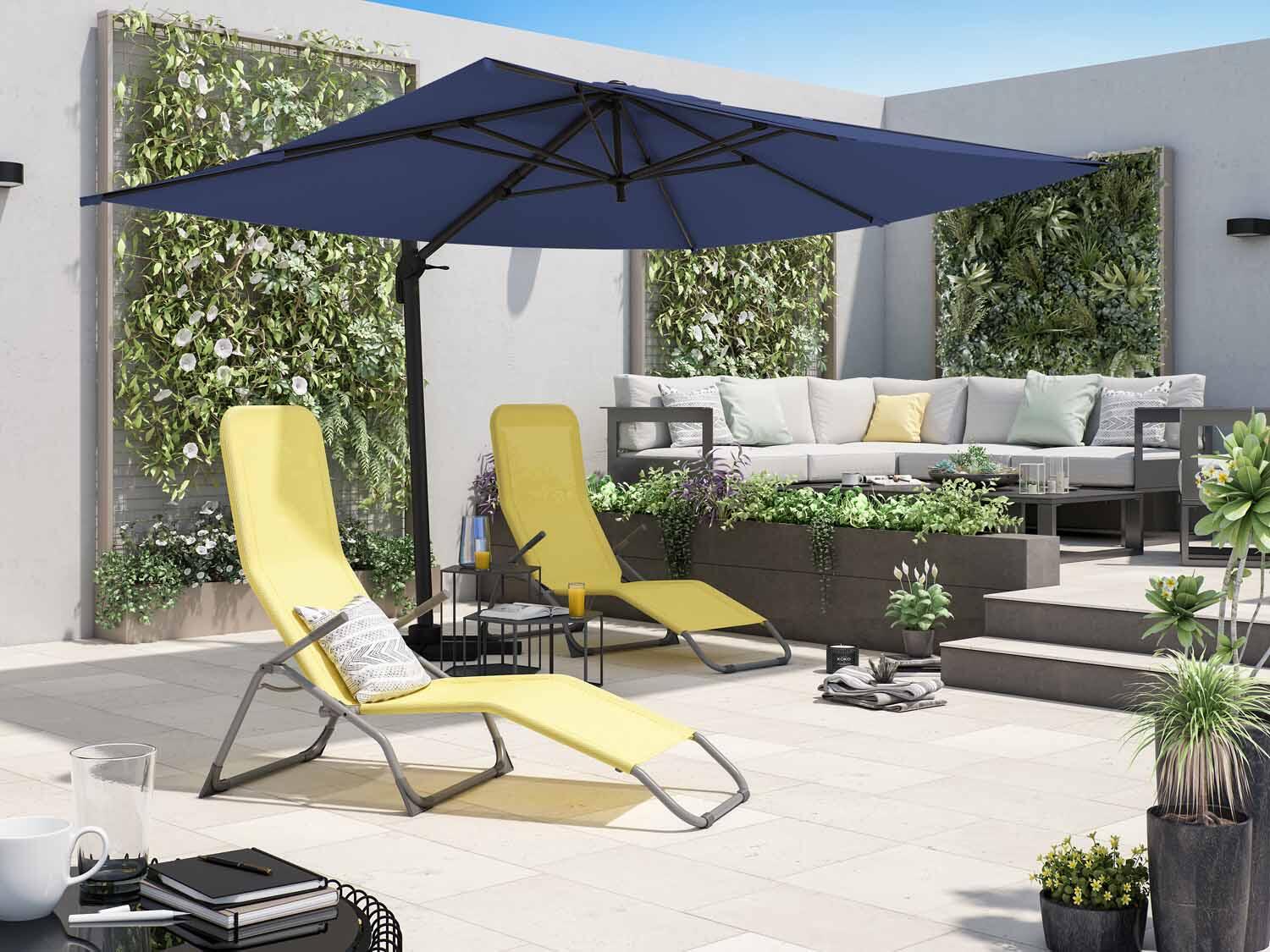 Chapéu de sol NATERIAL AURA 290X390CM AZUL SAPHIRA - 4