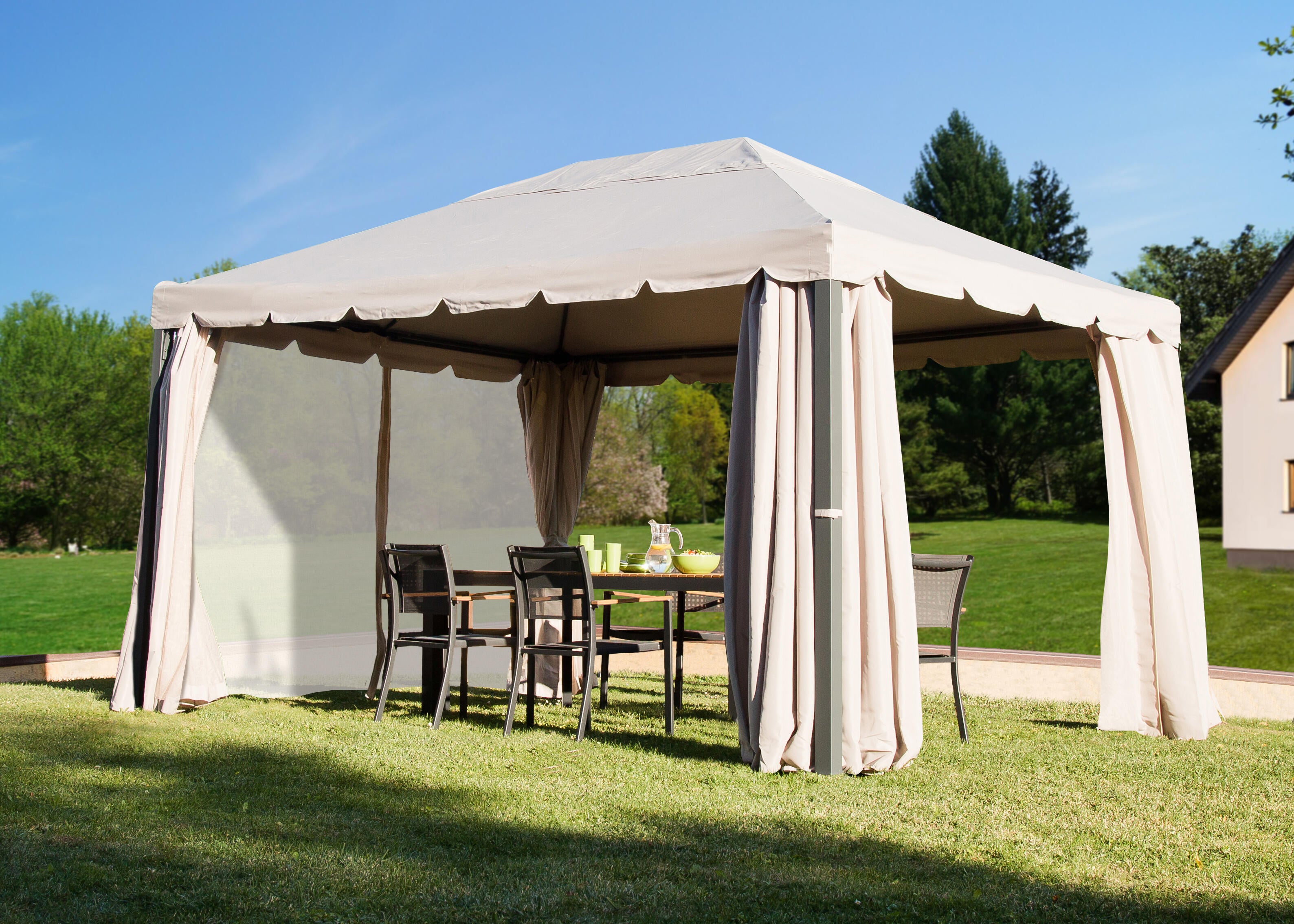 Carpa de acero y aluminio Ysis gris de 300x400 cm - 11