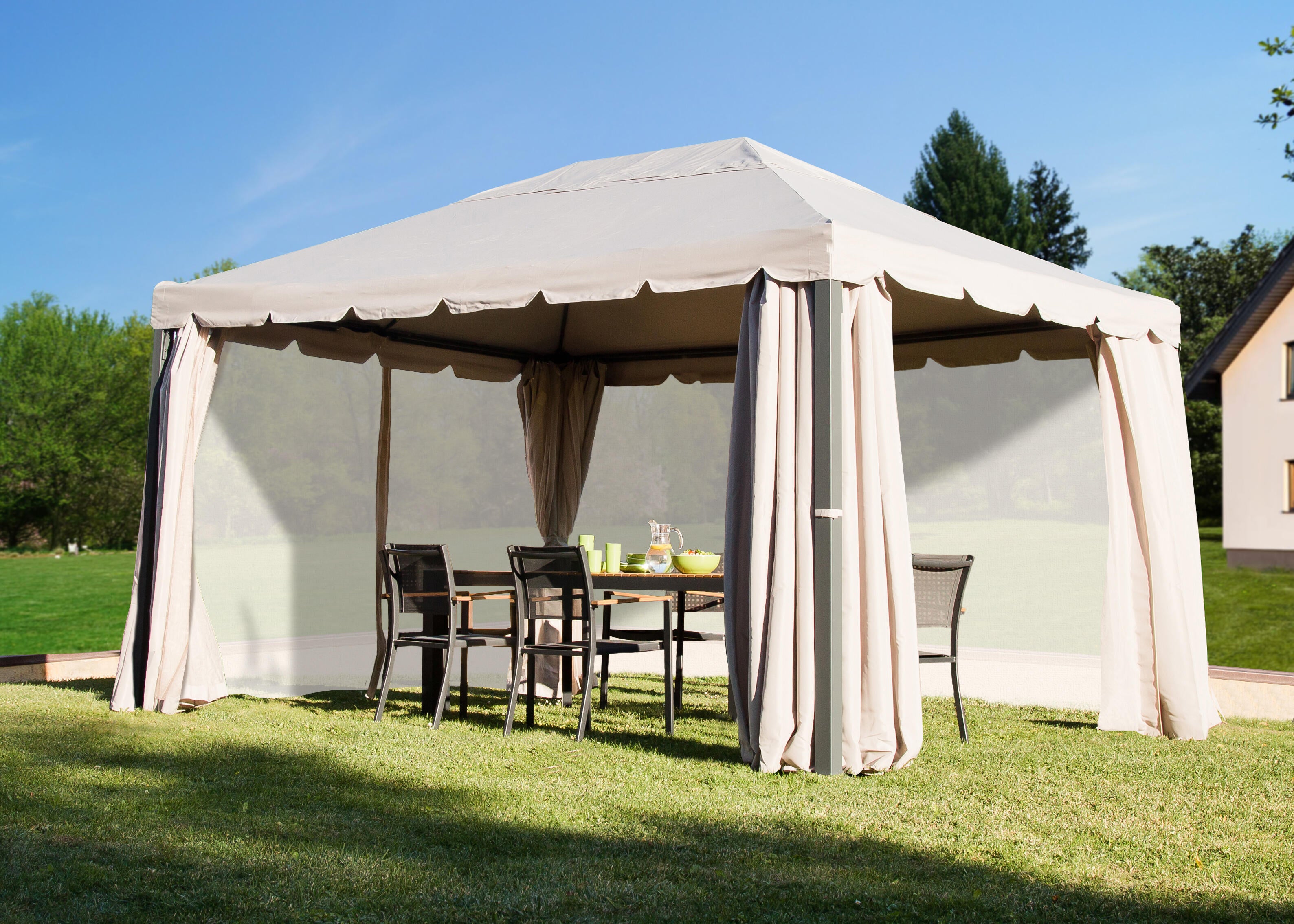 Carpa de acero y aluminio Ysis gris de 300x400 cm - 10