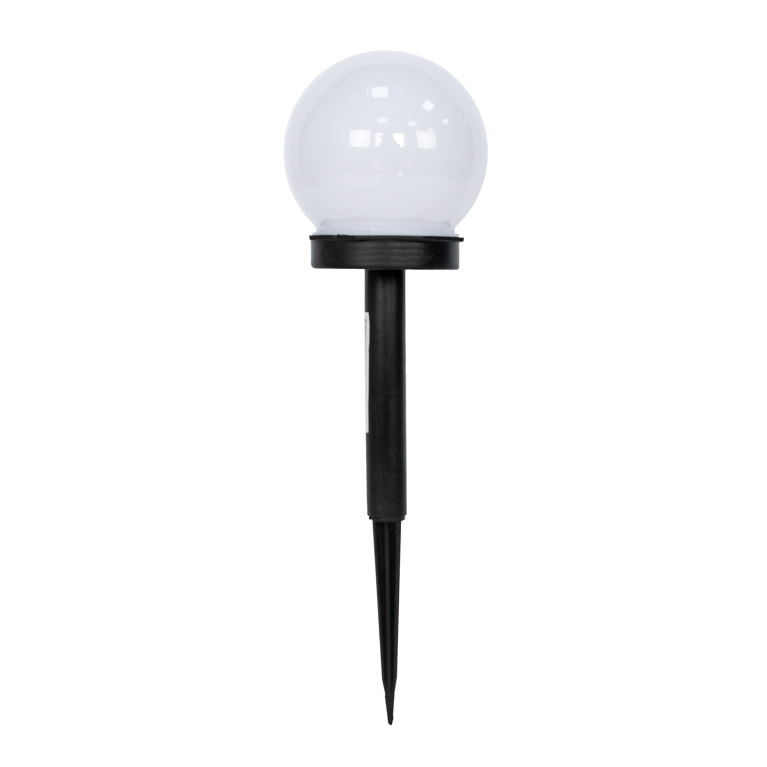 Lampa solarna wbijana kula 10 cm 15 lm barwa zimna czarno-biała IP44 Volteno