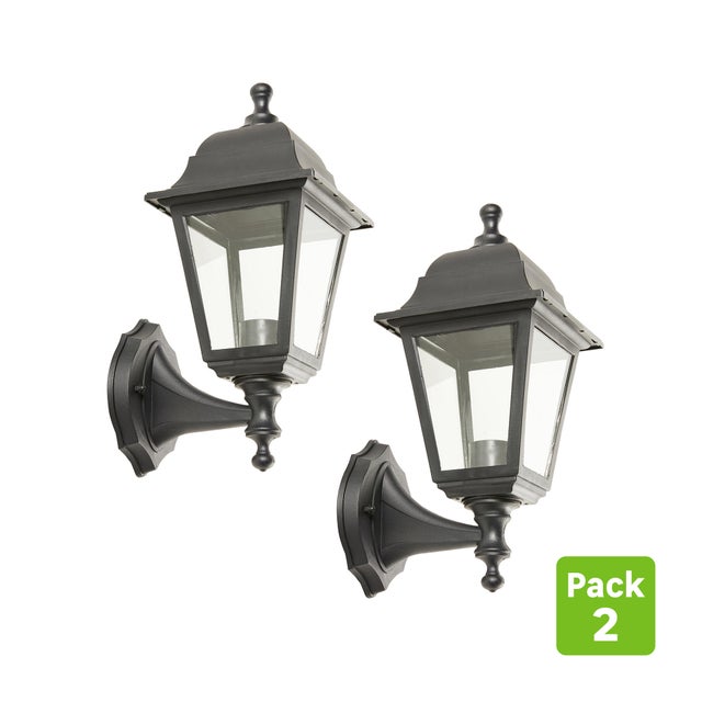 Pack 2 Apliques de exterior ascente/descendente Sima E27 negro