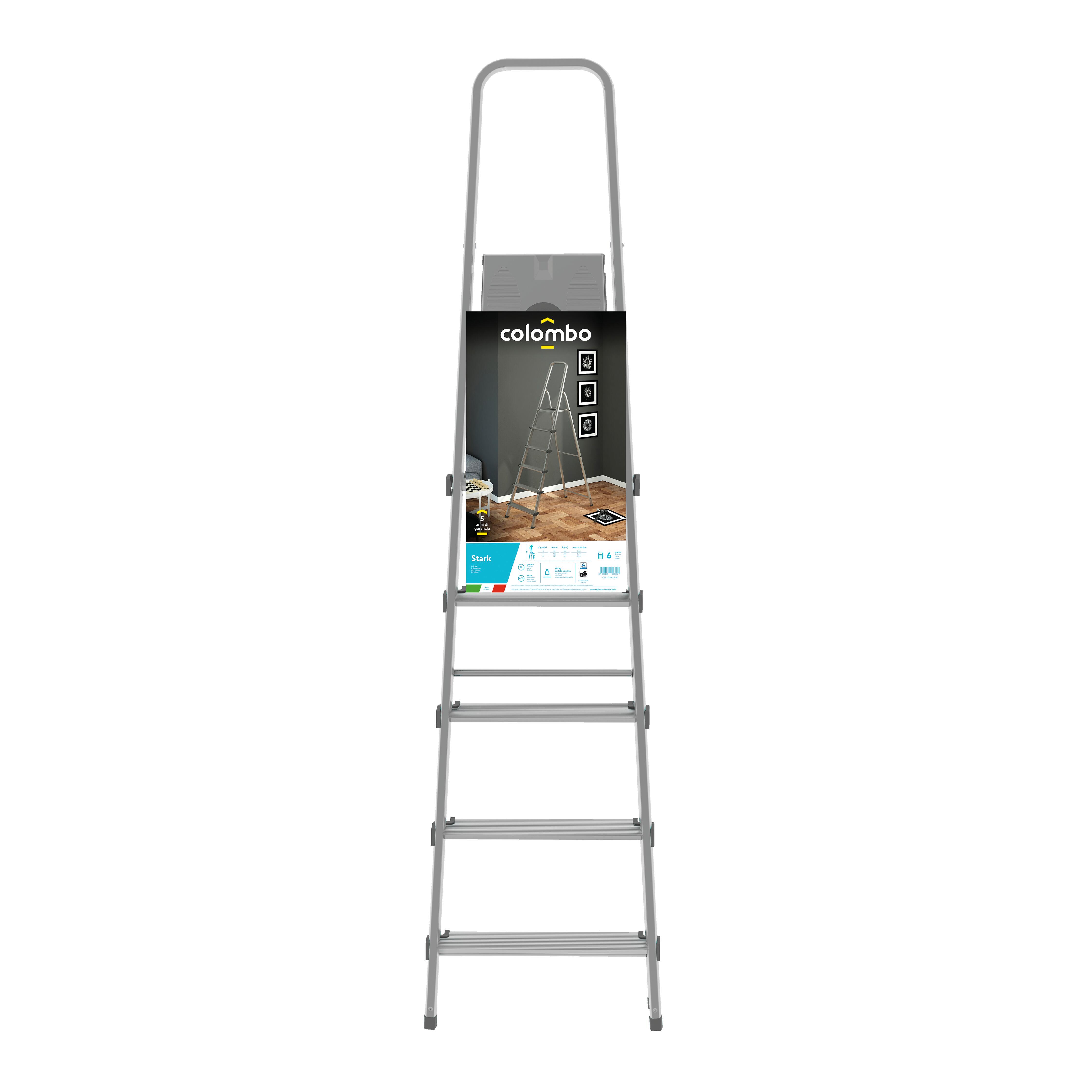 Scala COLOMBO Stark in alluminio 6 gradini 150 kg - 3