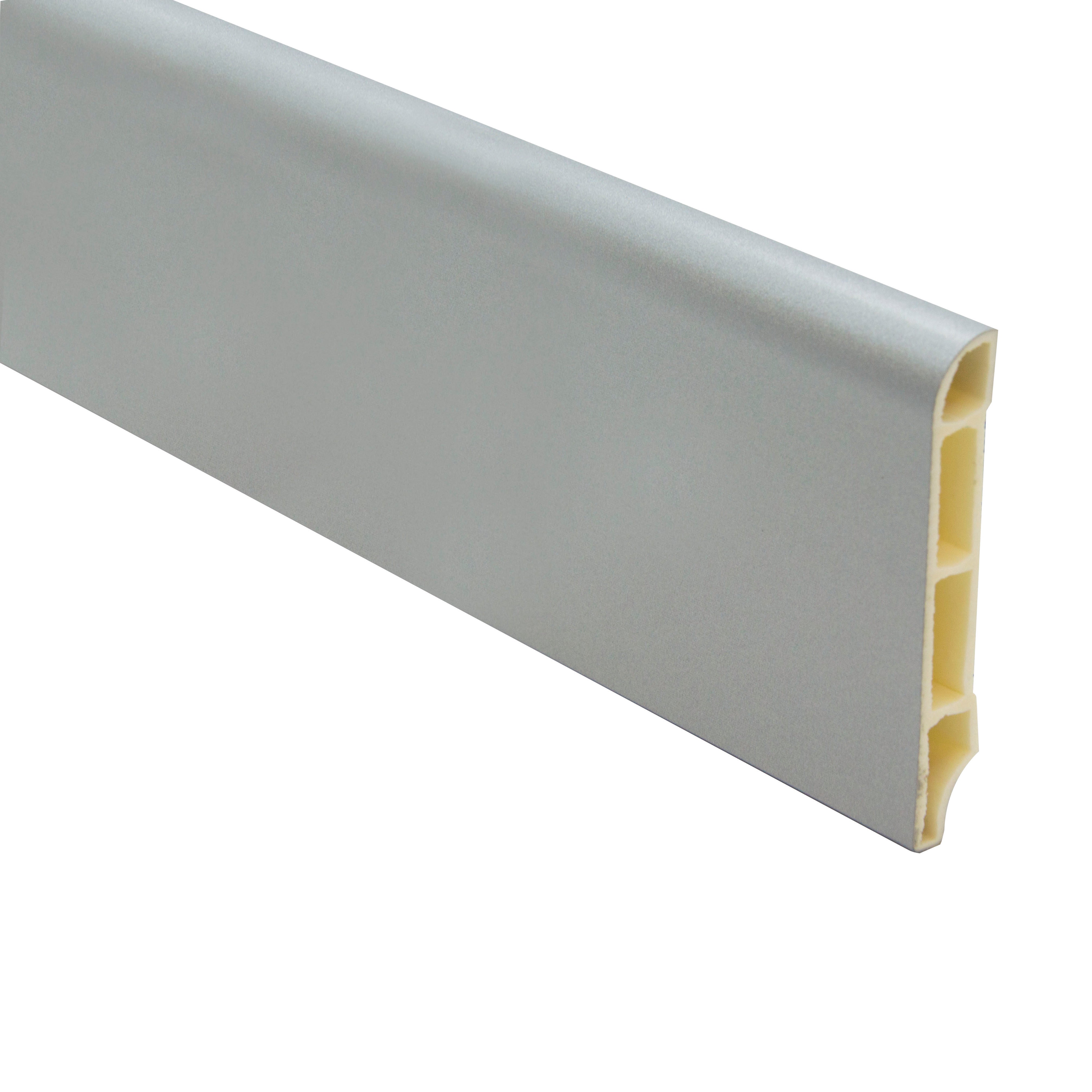 Battiscopa Rve in pvc argento Sp 11 mm x H 7 x L 250 cm | Leroy Merlin