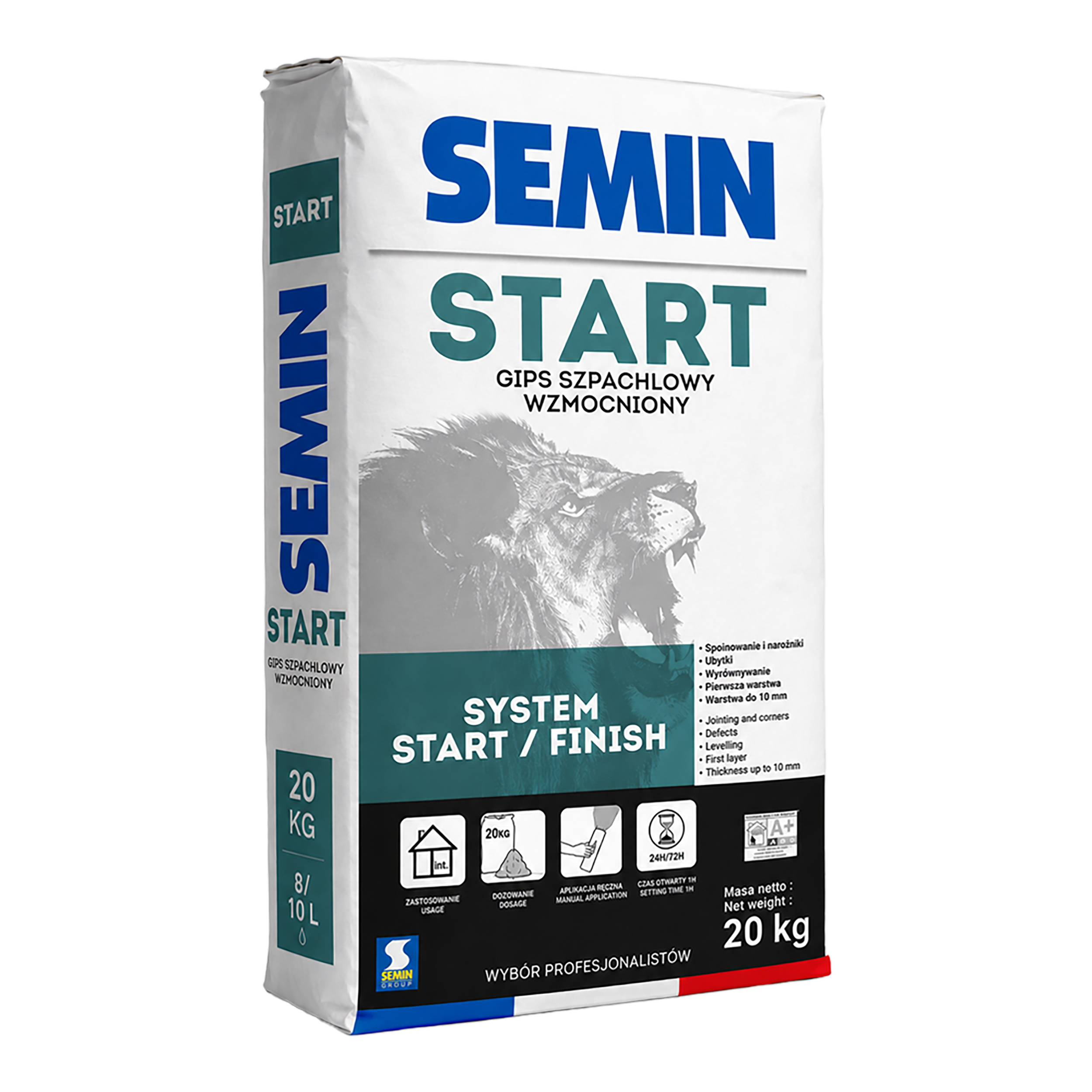 Gips szpachlowy Semin Start 20 kg  - 2