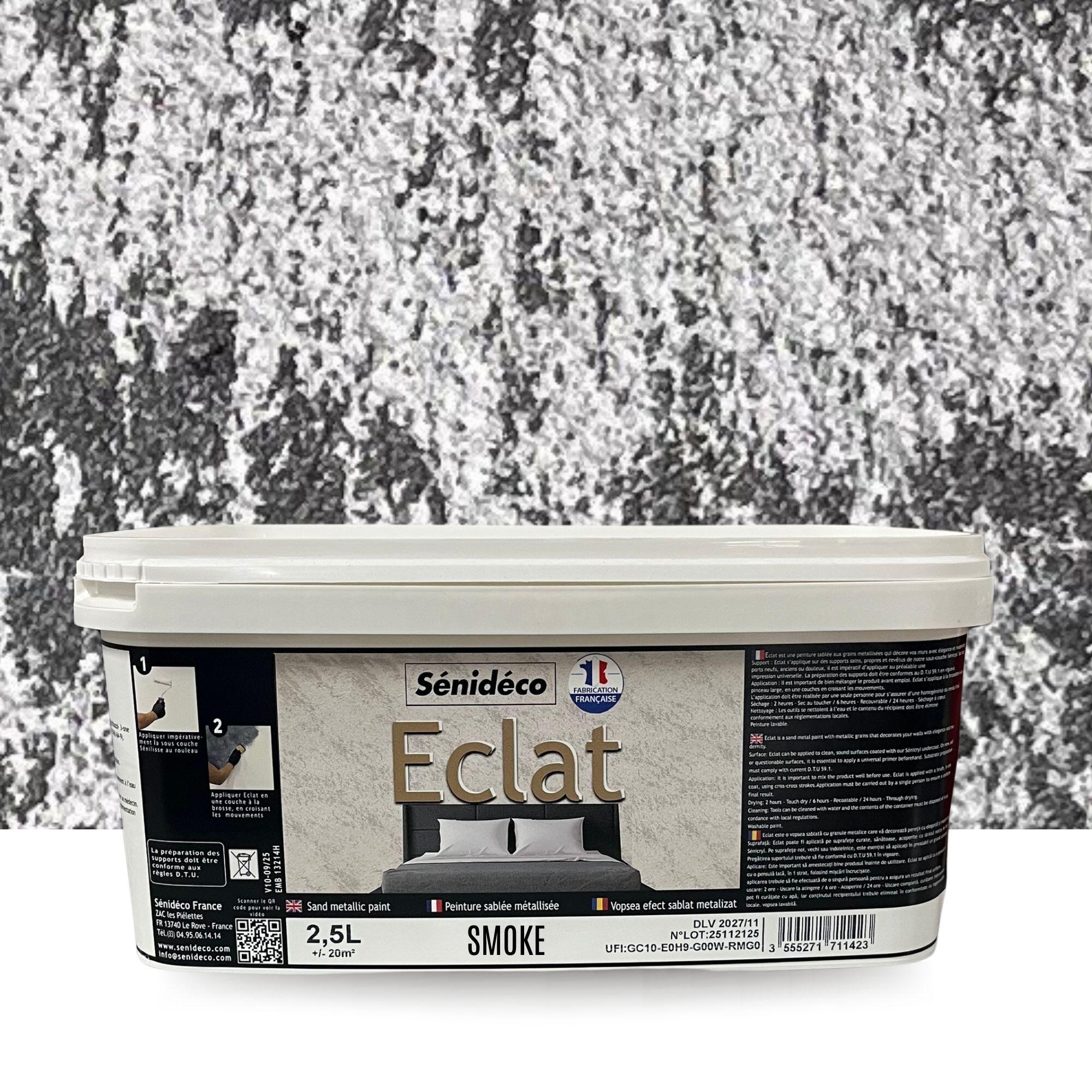 Vopsea decorativa Senideco Eclat, 2.5 L, gri Smoke