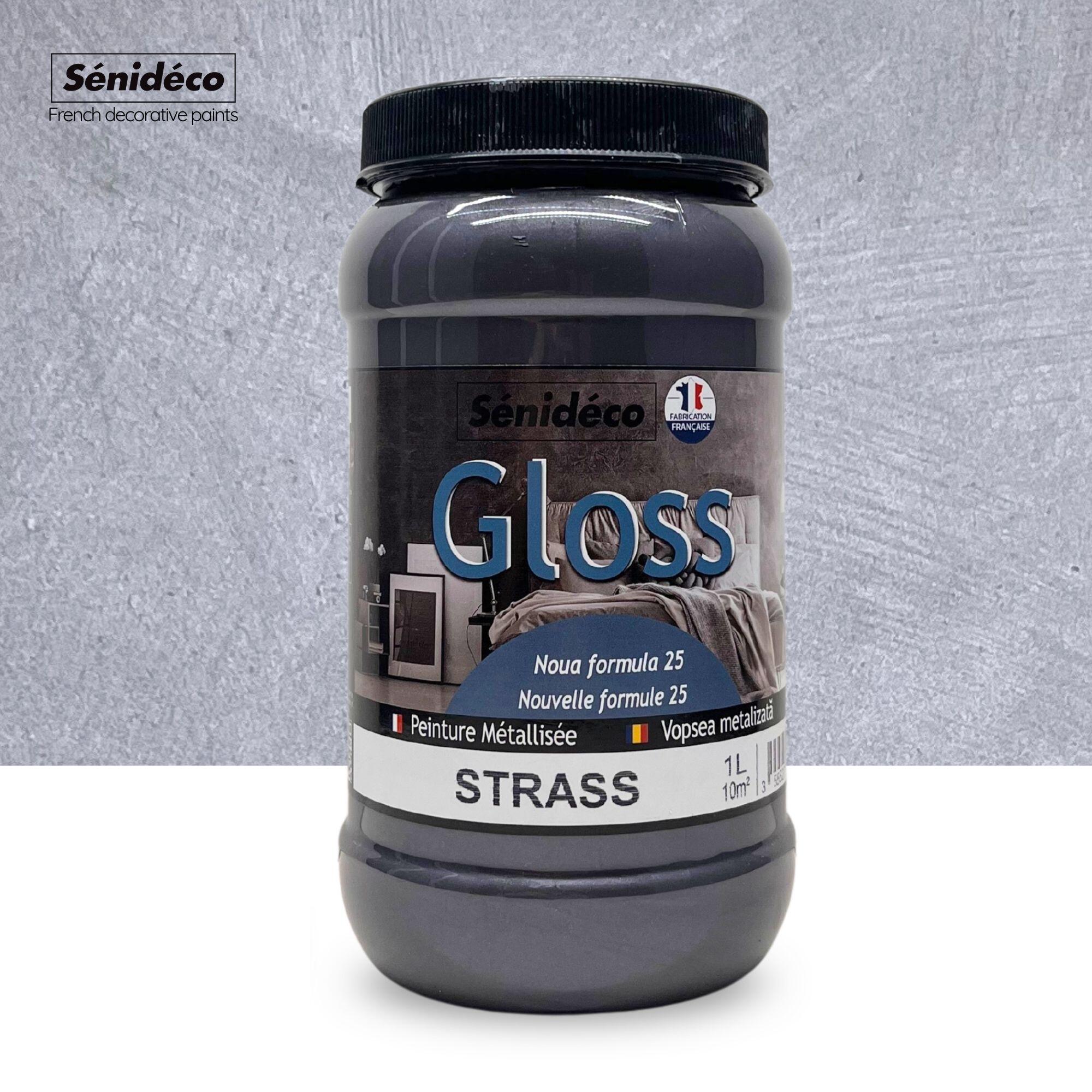Vopsea decorativa Senideco Gloss, 1 L, negru Strass
