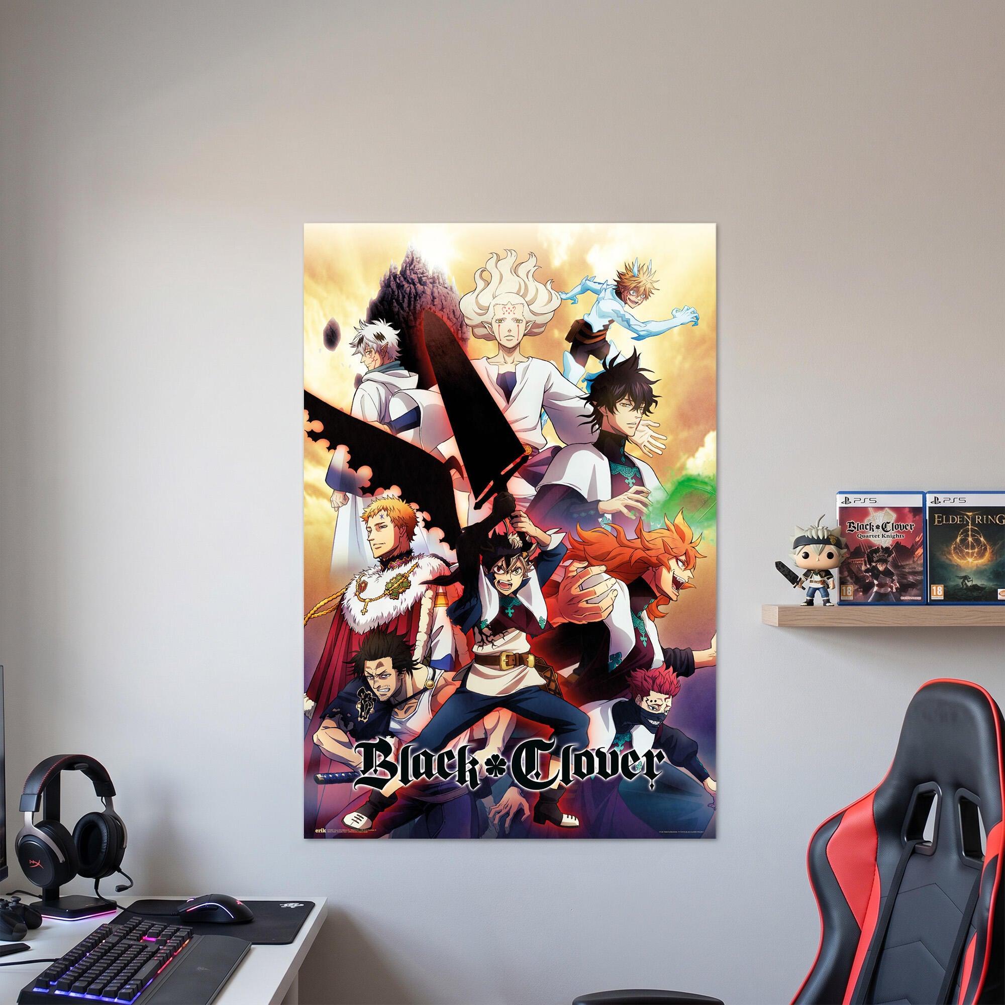 Póster Cine rectangular de 61 x 91.5 cm. Papel Black Clover multicolor - 4