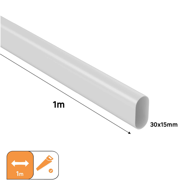 Drążek do szafy 100 cm biały Spaceo