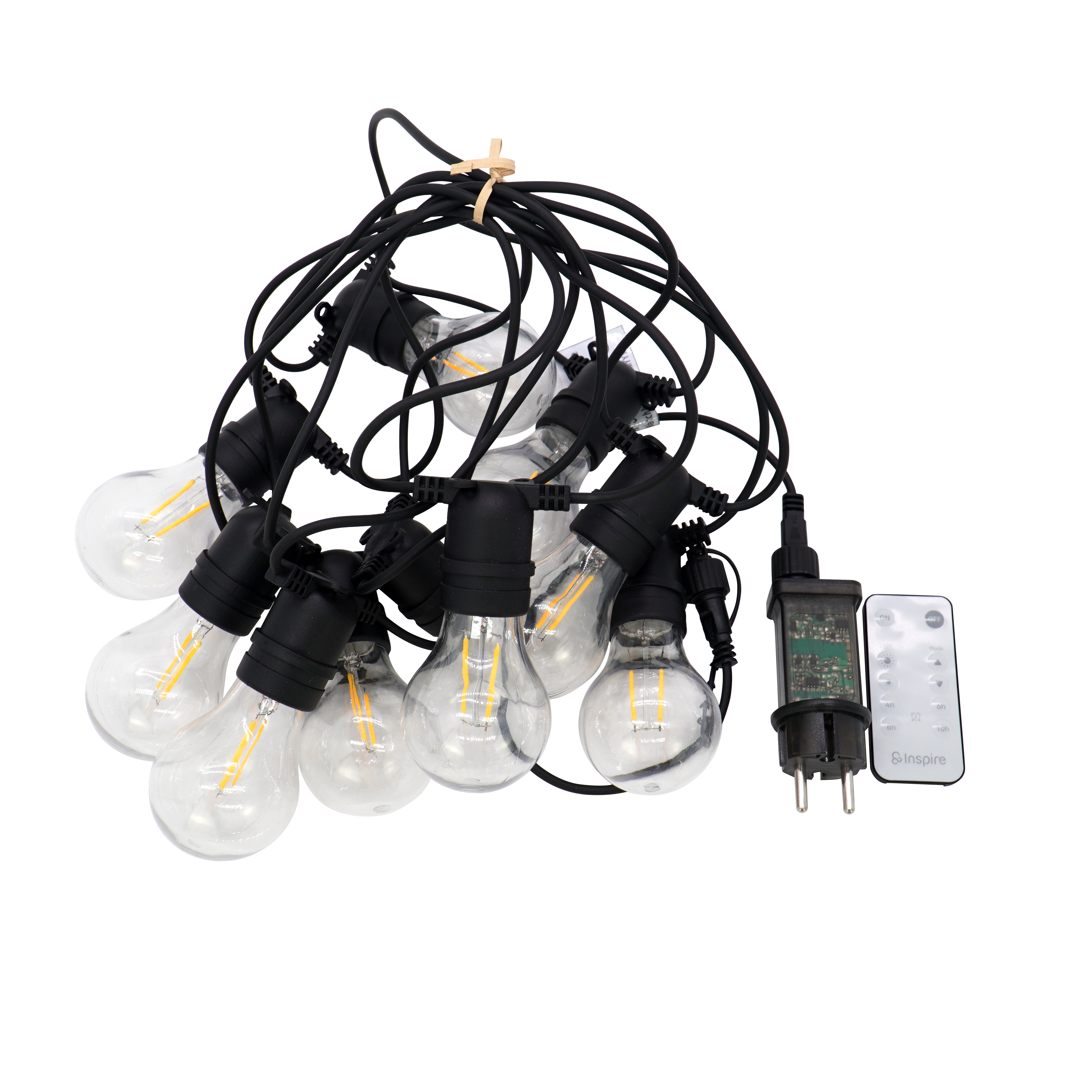 Girlanda ogrodowa Minta LED z pilotem 10x44 lm ciepła barwa 5 m IP44 czarna Inspire - 4