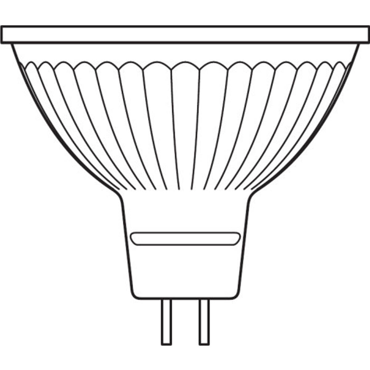 Lampadina LED, GU5.3 faretto, trasparente, luce calda, 4.9W= 350 LM (equiv 35 W), 36° dimmerabile, OSRAM - 5