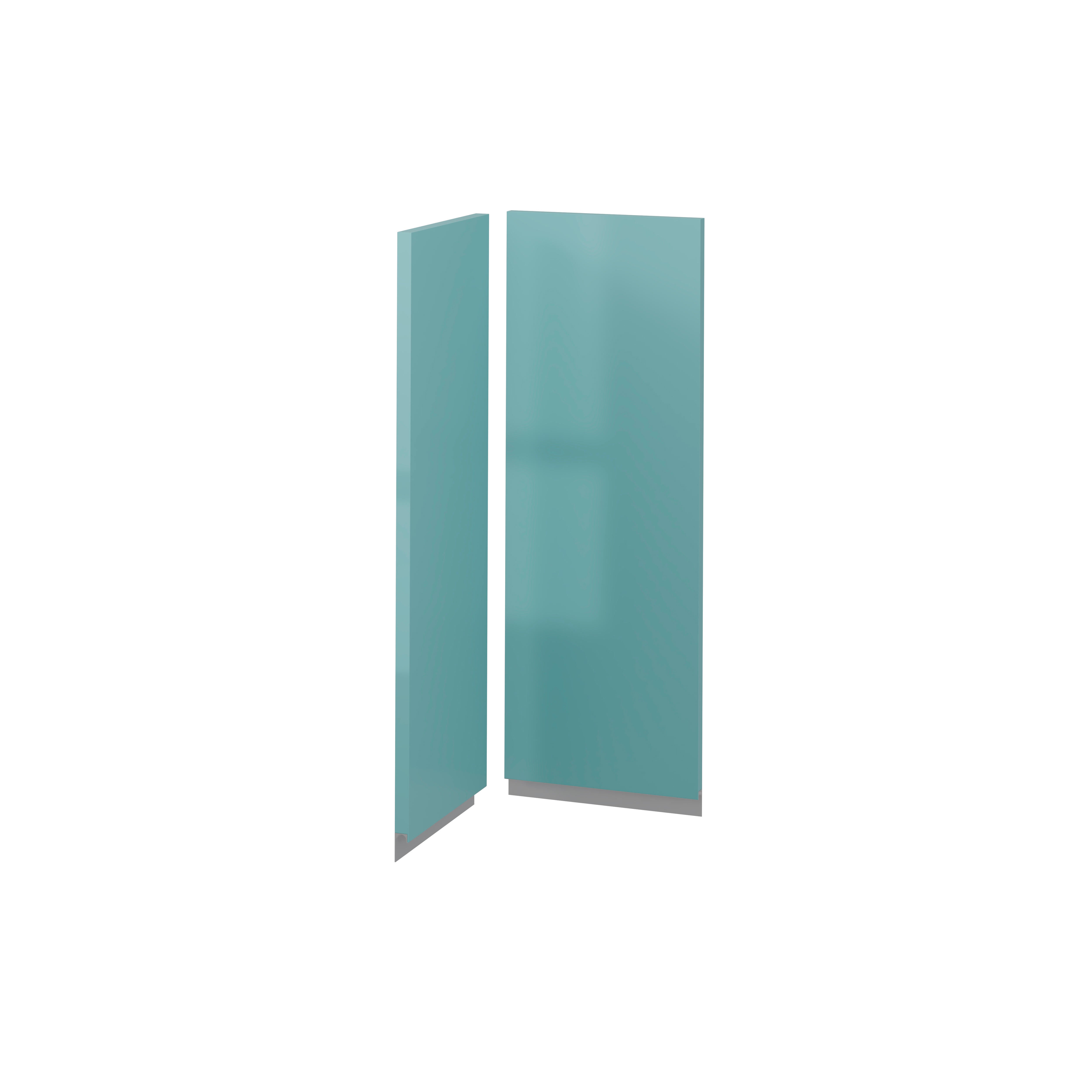 PUERTA PARA MUEBLE DE COCINA ALICANTE AGUAMARINA BRILLO PET 80X30/80X28CM - 2