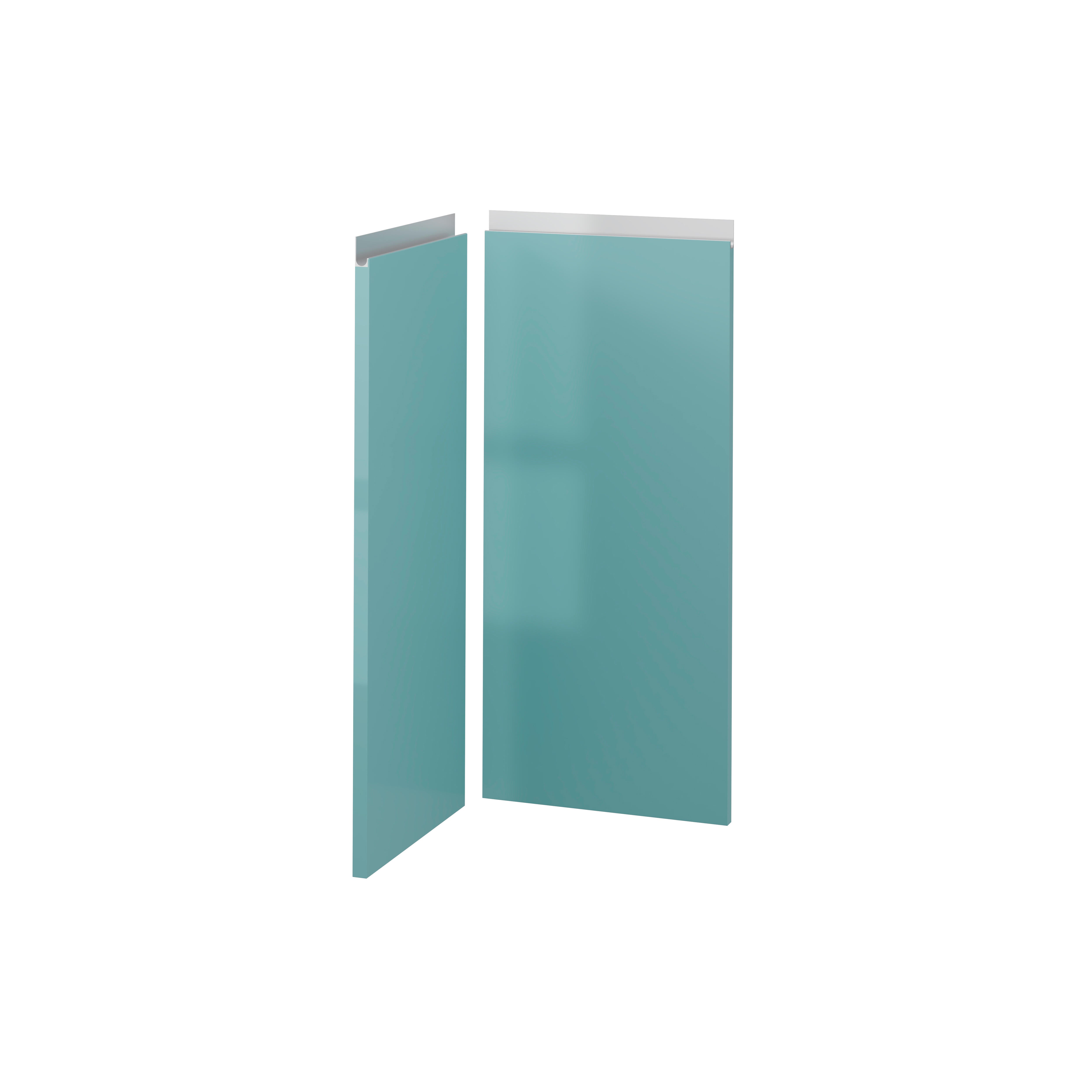 PUERTA PARA MUEBLE DE COCINA ALICANTE AGUAMARINA BRILLO PET 80X37/80X35CM - 2