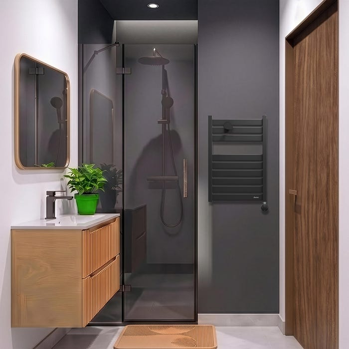 gamme seche serviettes kelud sauter. Seche serviettes noir dans salle de bain design