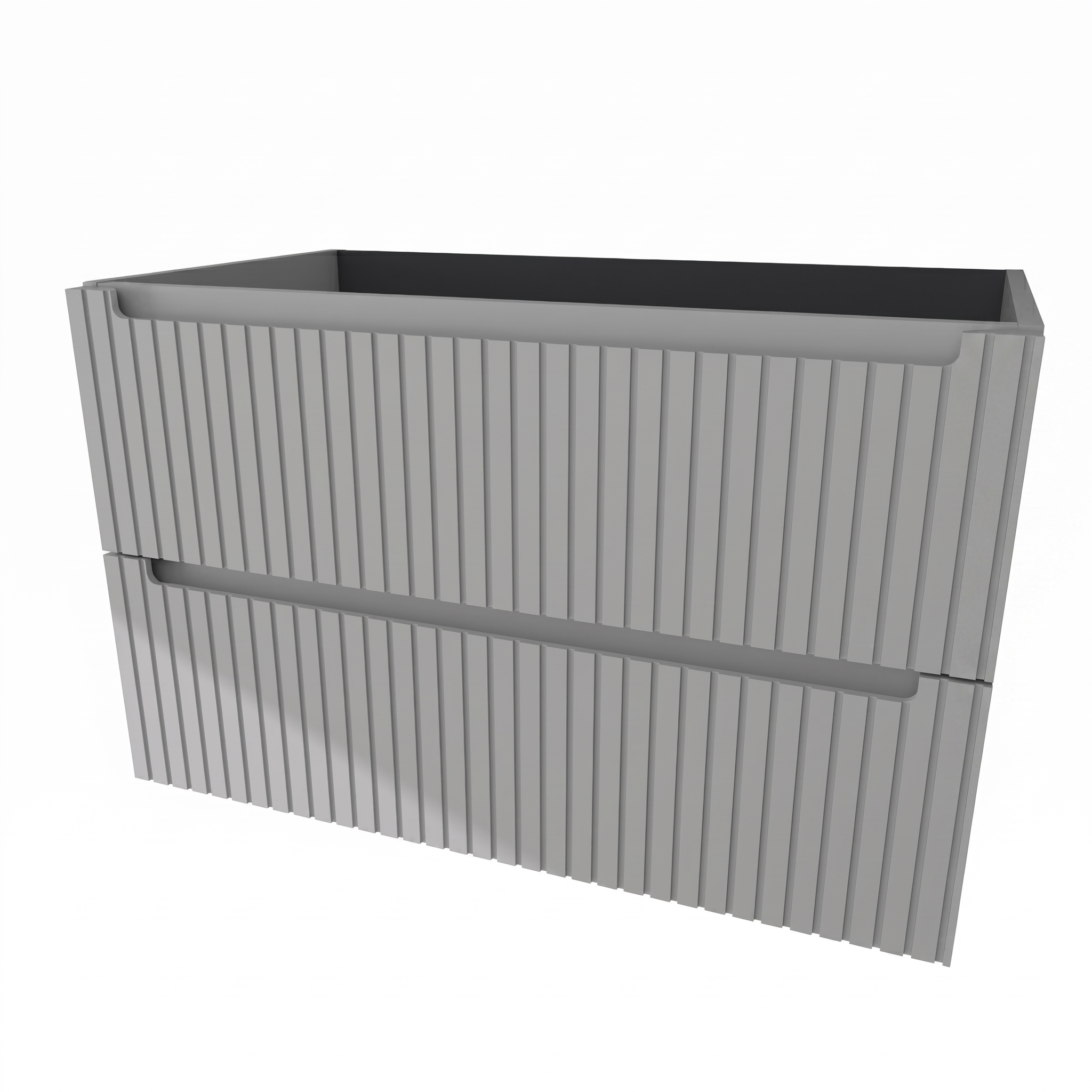 MUEBLE DE BAÑO BLUR 80CM GRIS 2 CAJONES - 3