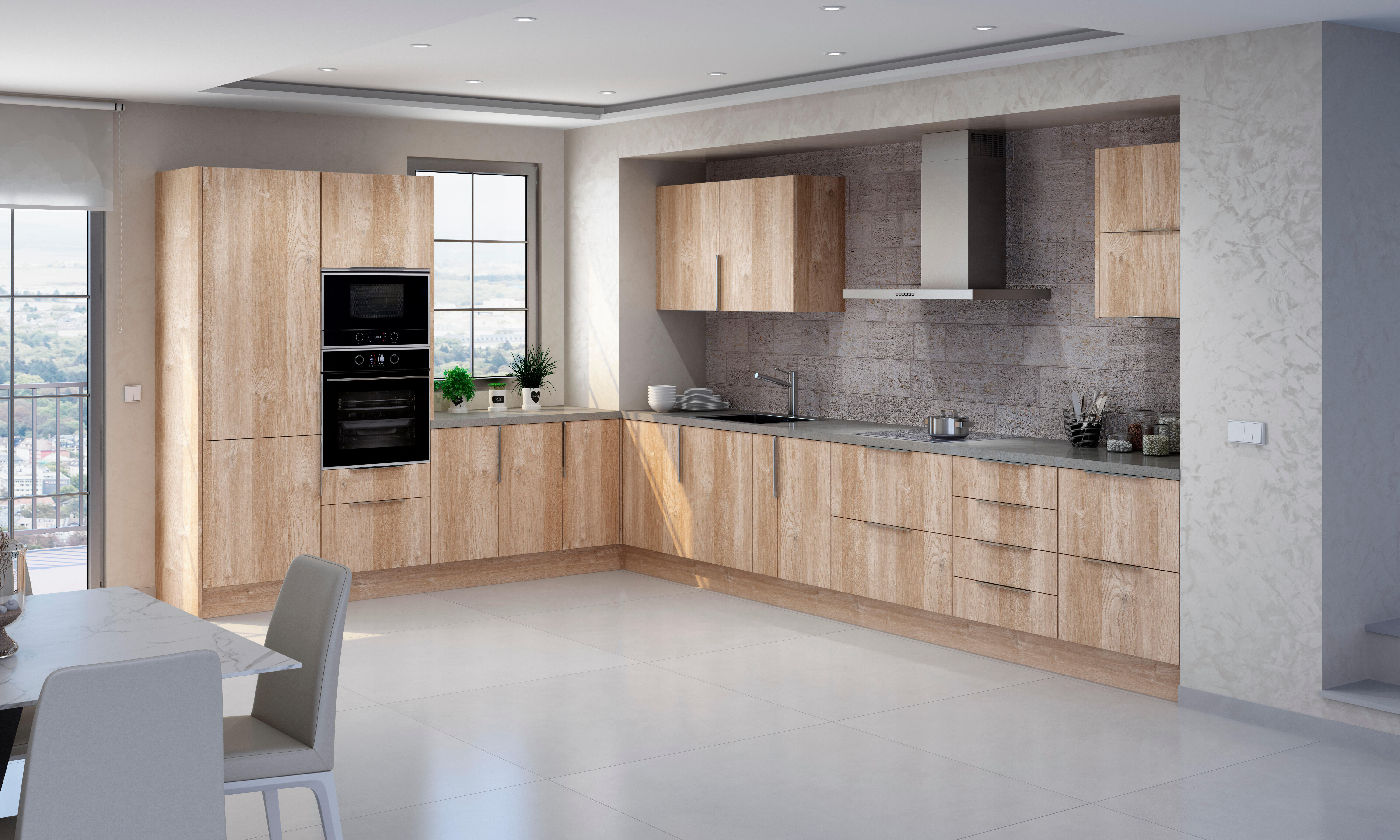 ZÓCALO PARA MUEBLE DE COCINA BORMUJOS ROBLE CLARO MATE AGLOMERADO 10/19MMX2,40M 1UD - 3