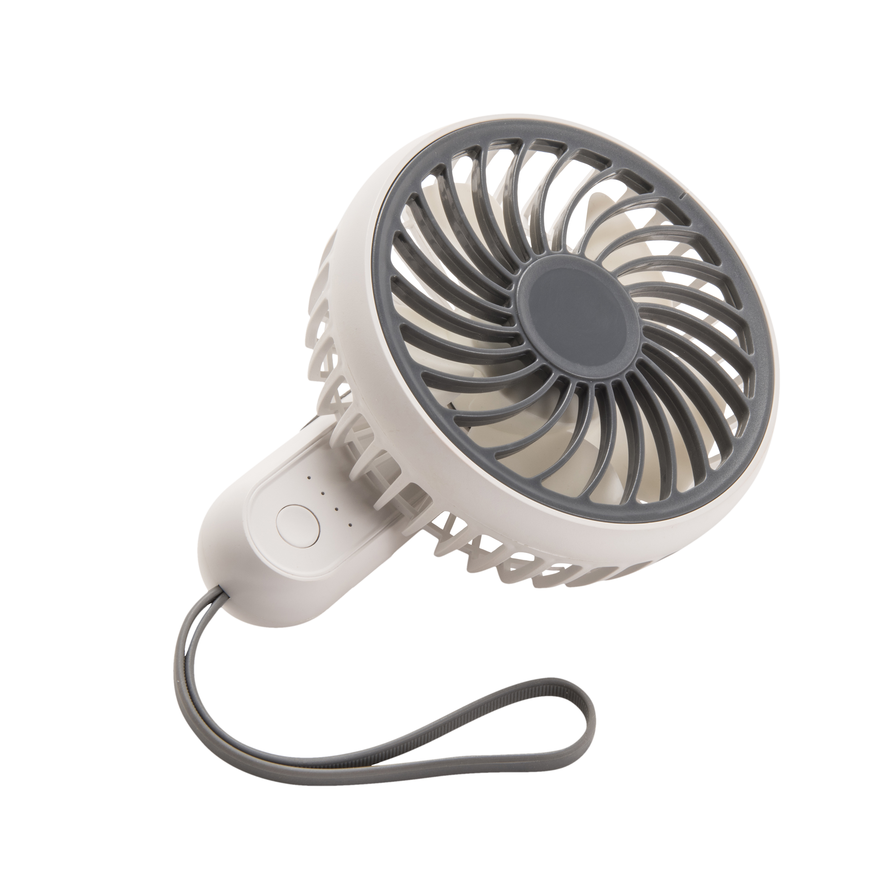 Mini ventilateur à main, EQUATION, Handy blanc et gris 3 W, D10.8 cm - 4