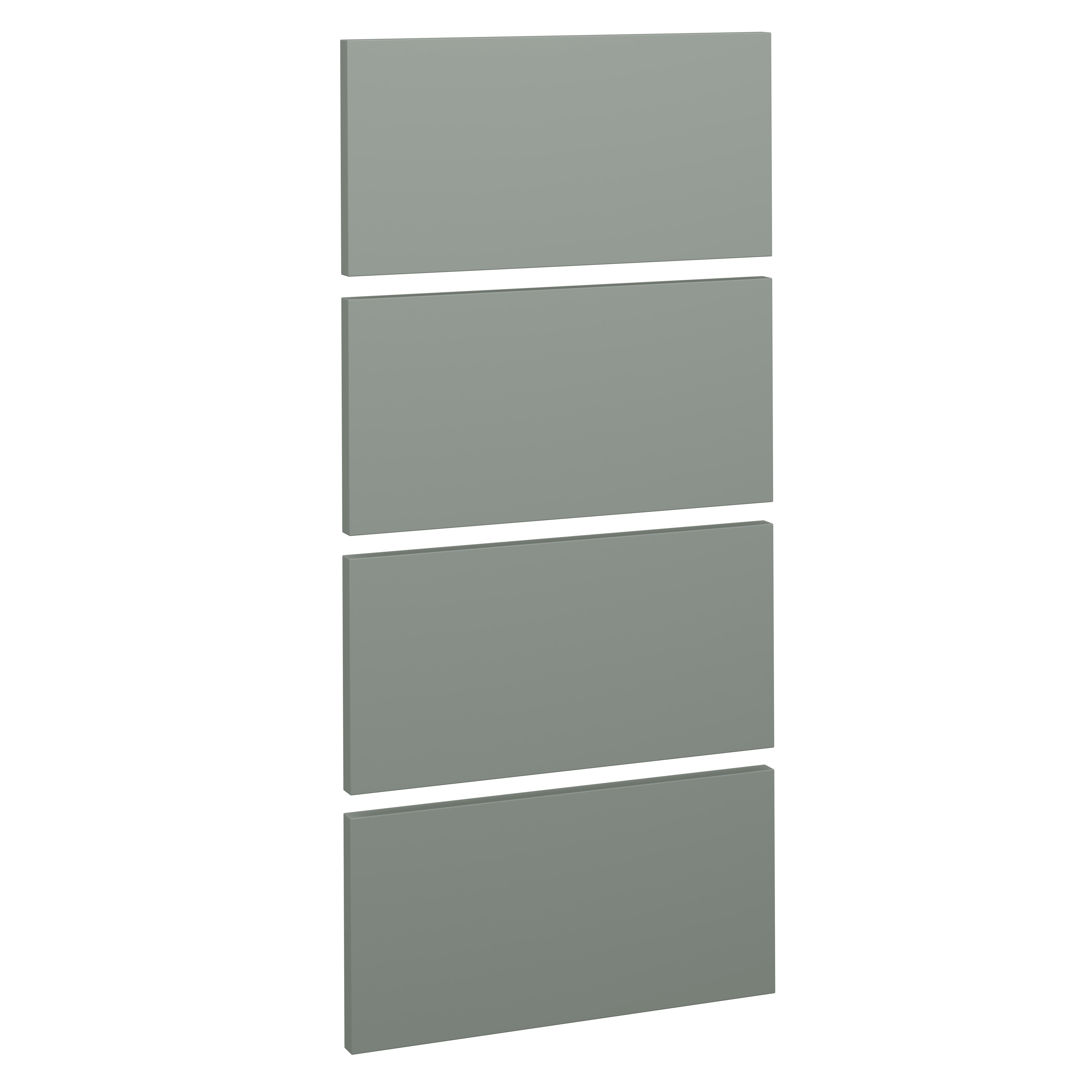 KIT 4 FRENTES DE CAJÓN PARA MUEBLE DE COCINA LISBOA VERDE MATE PET 20X40CM - 5