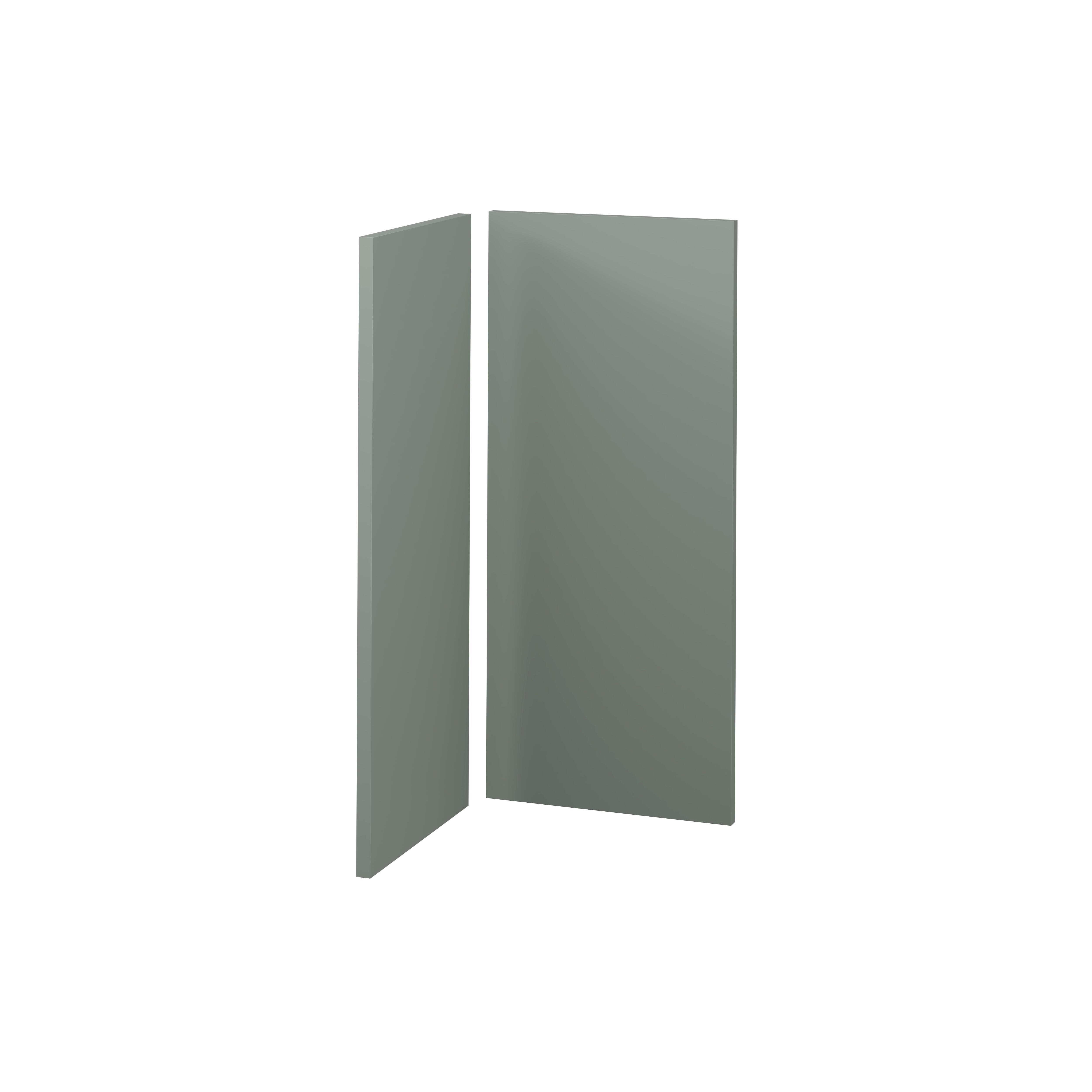 KIT 2 PUERTAS PARA MUEBLE DE COCINA LISBOA VERDE MATE PET 80X37/80X35CM - 2
