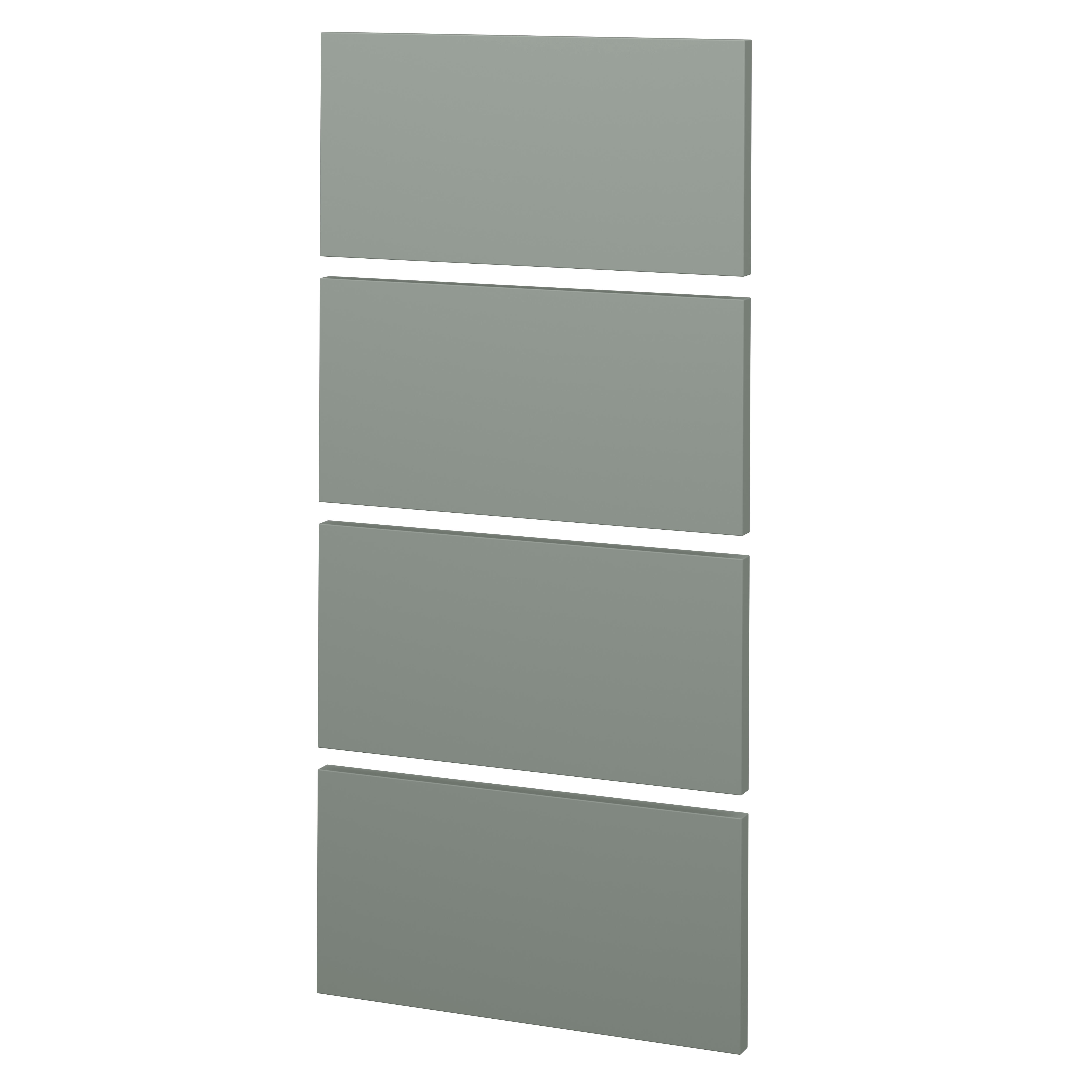 KIT 4 FRENTES DE CAJÓN PARA MUEBLE DE COCINA LISBOA VERDE MATE PET 20X40CM - 2