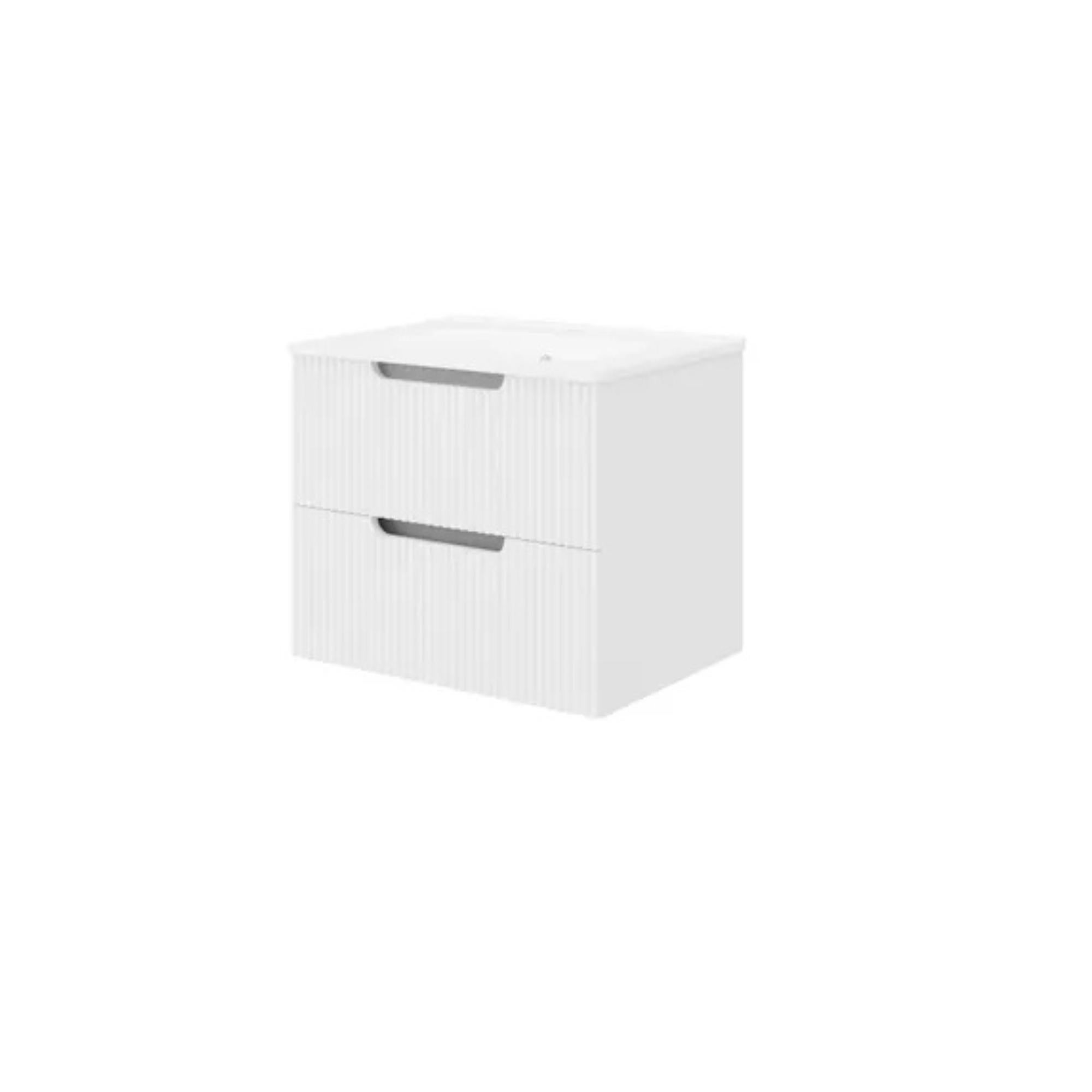 Baza cu lavoar si sertare Como, 60.2 X 50.6 X 45.6 cm, alb