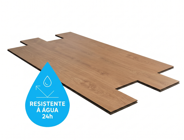 Pavimento flutuante laminado Huelva resistente à água 100h premium 10 mm Artens NAT375