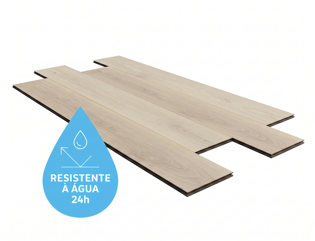 Pavimento flutuante laminado REVIA resistente à água 24h médio 8 mm Artens BG205