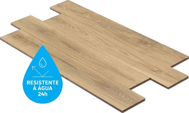 Pavimento flutuante laminado Kenton resistente à água 24h médio 8 mm Artens NAT 320