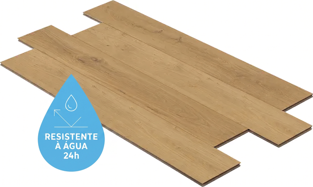 Pavimento flutuante laminado JIOULA resistente à água 24h superior 8 mm Artens NAT395
