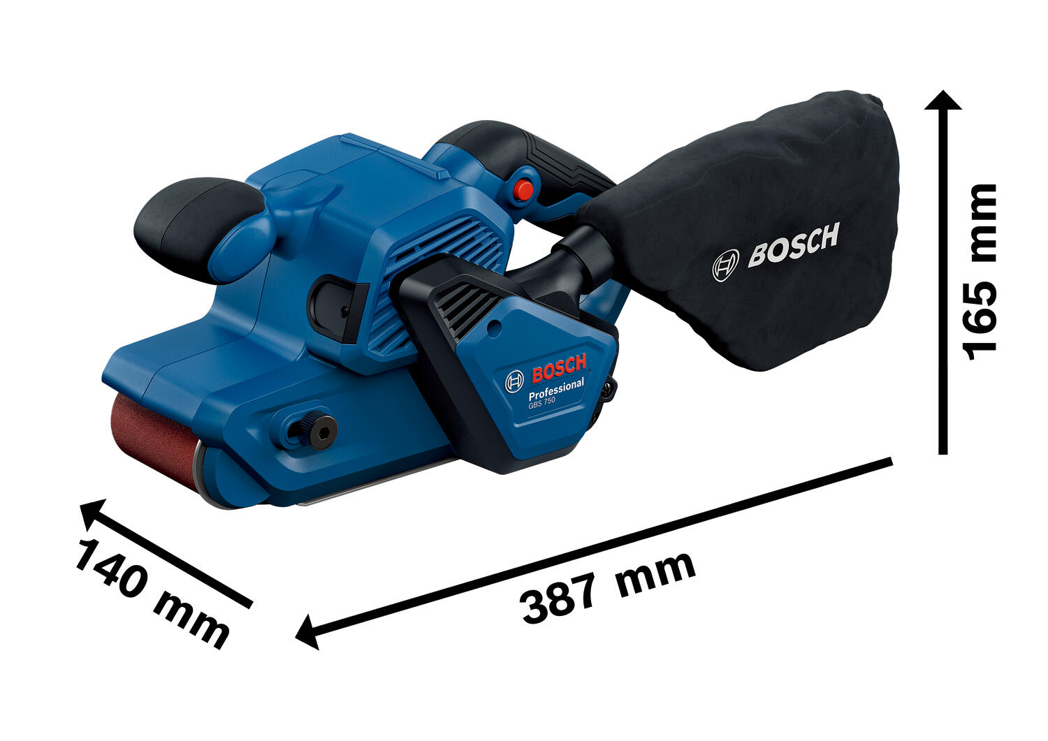 Szlifierka taśmowa 850W GBS 750 Bosch - 3
