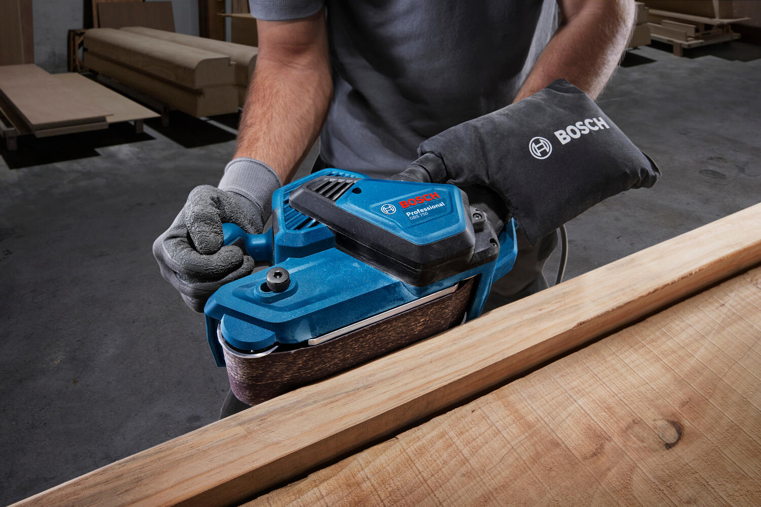 Szlifierka taśmowa 850W GBS 750 Bosch - 2