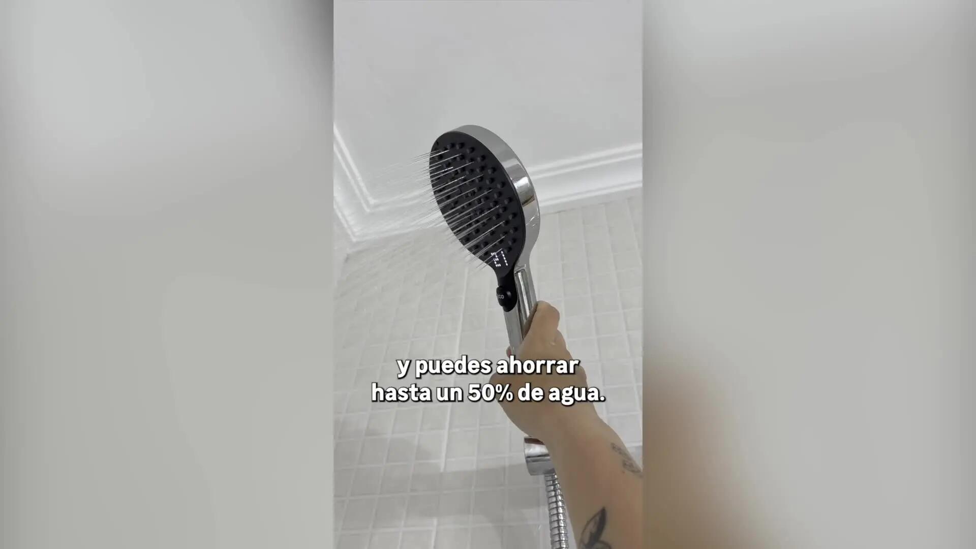 Alcachofa de ducha Eco Soft SENSEA negro con 2 funciones - 5