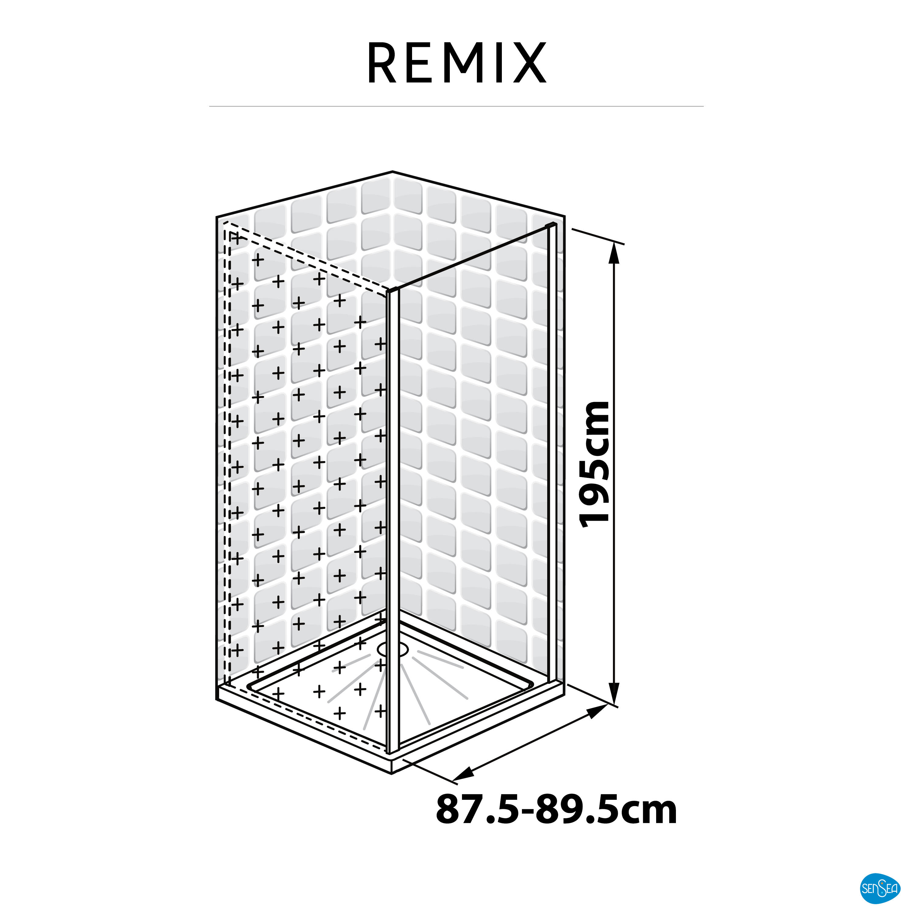 Ścianka boczna Remix 90 X 195 Sensea - 5