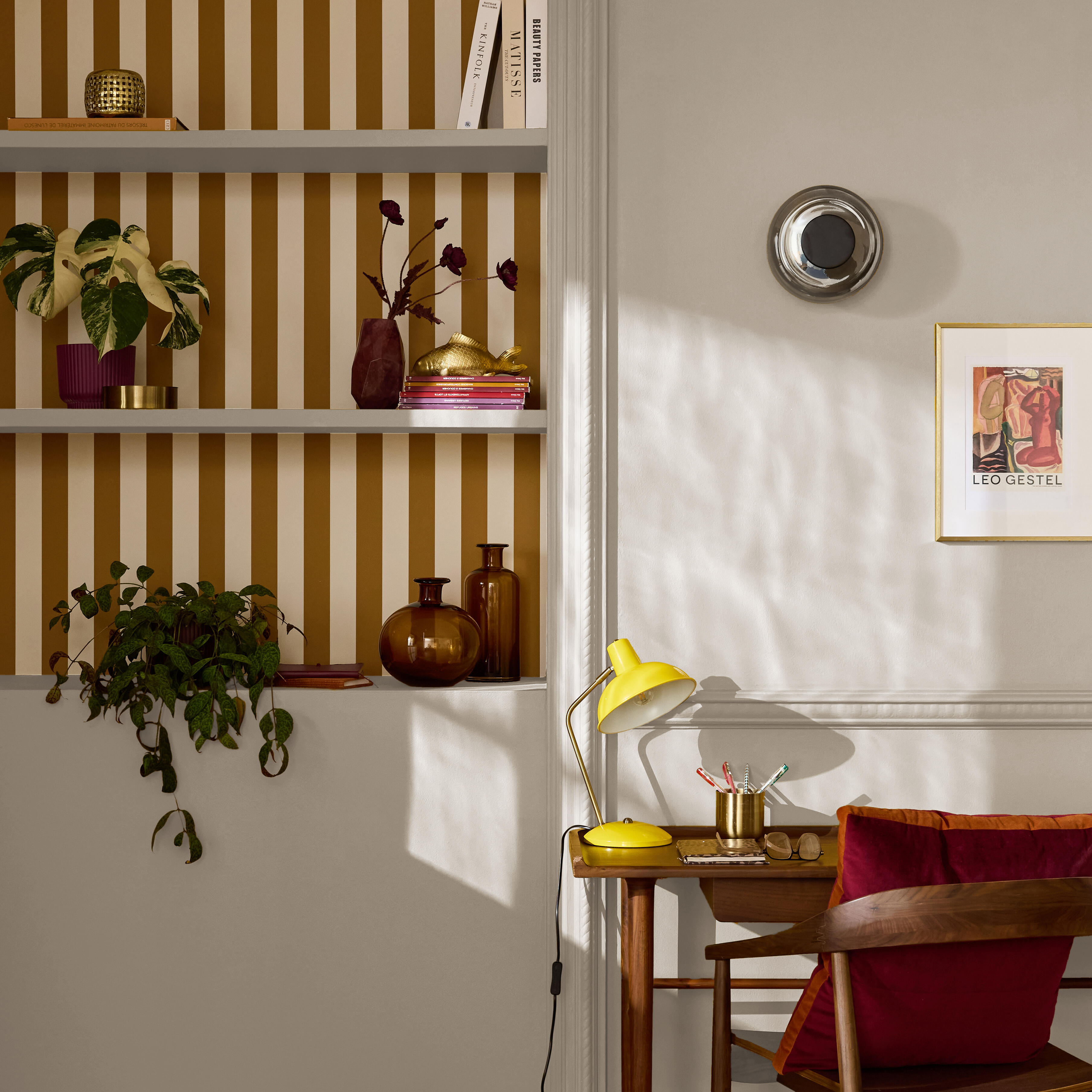 Papel de parede pintado Jovan 0,53 x 10,05 m amarelo Inspire - 21
