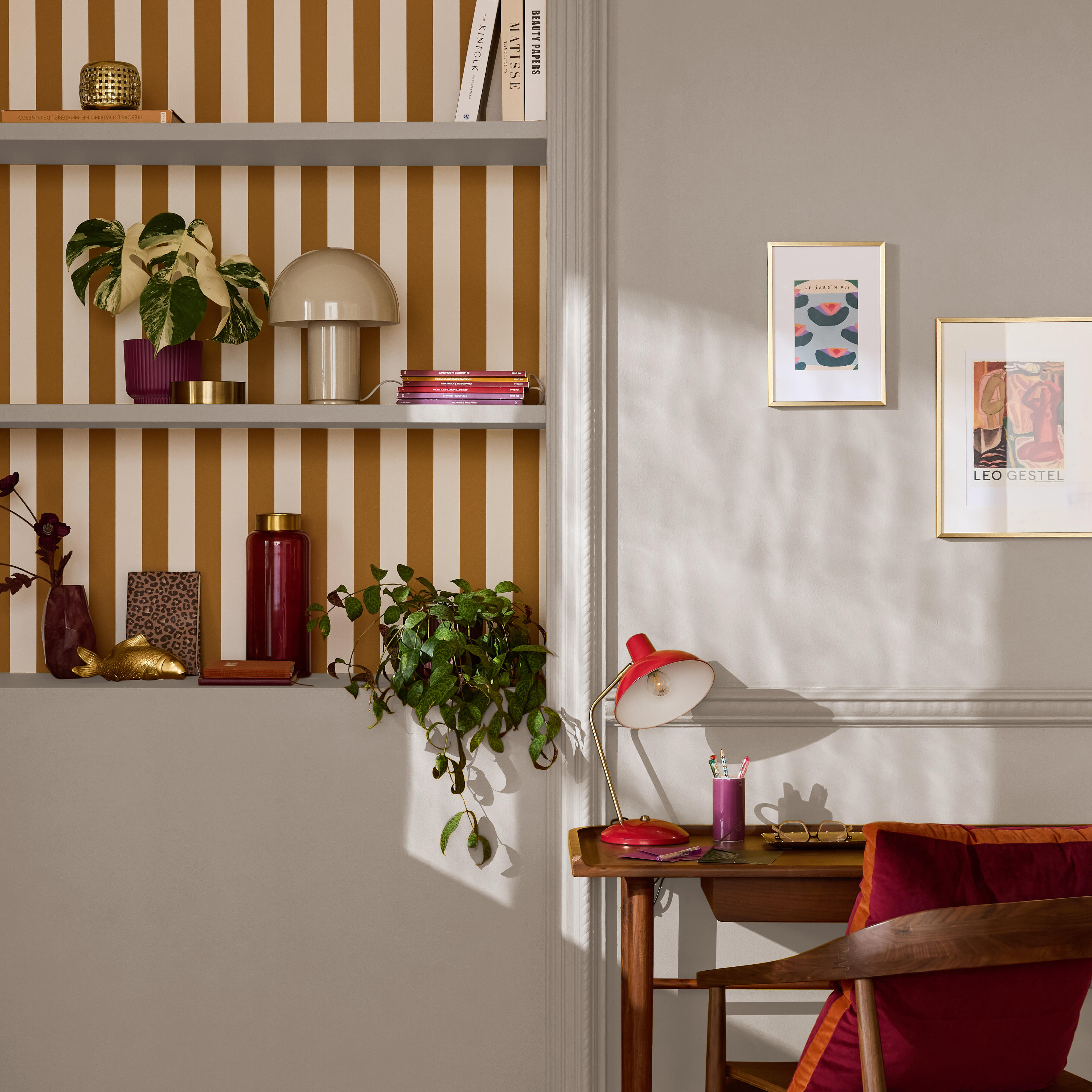 Papel de parede pintado Jovan 0,53 x 10,05 m amarelo Inspire - 20