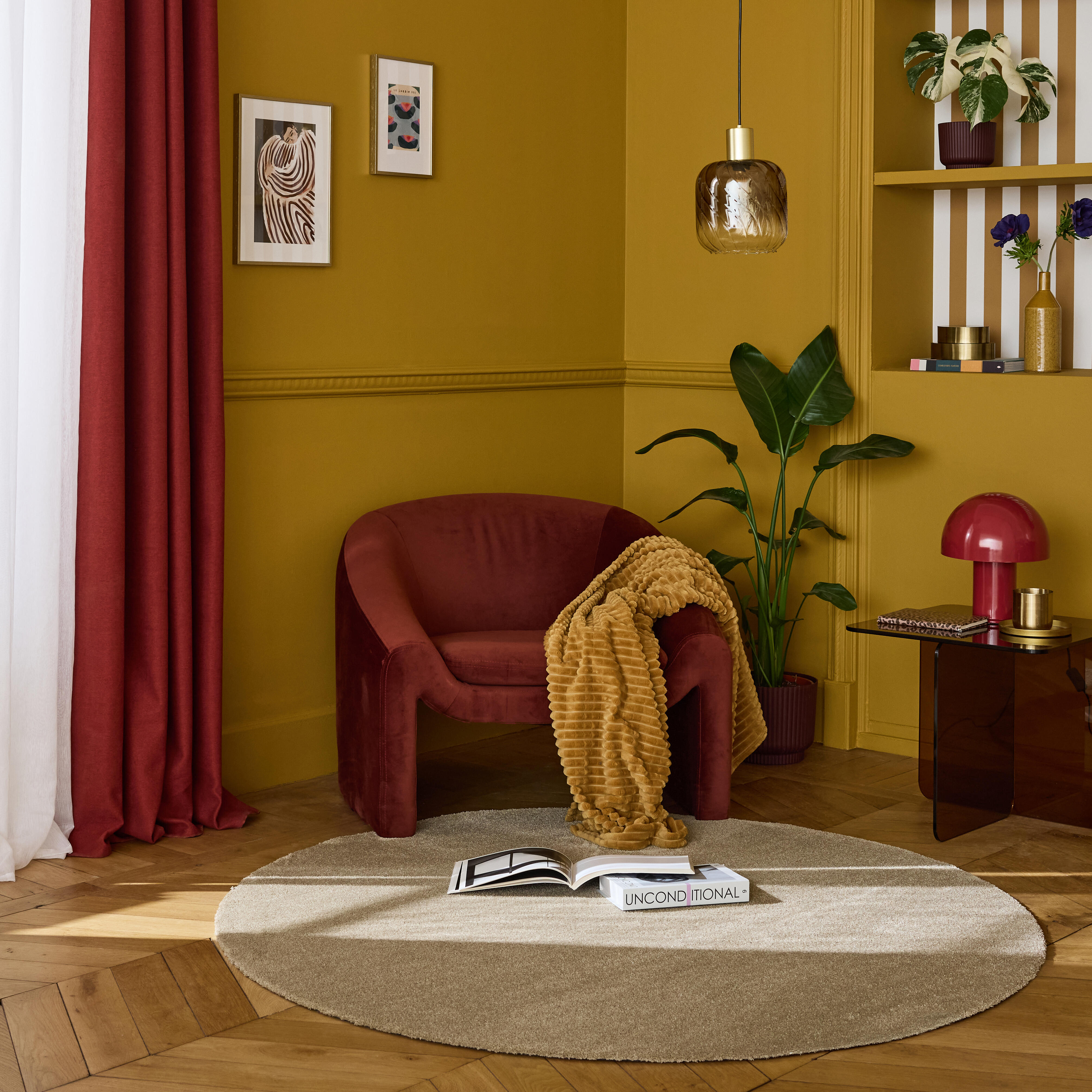 Papel de parede pintado Jovan 0,53 x 10,05 m amarelo Inspire - 19