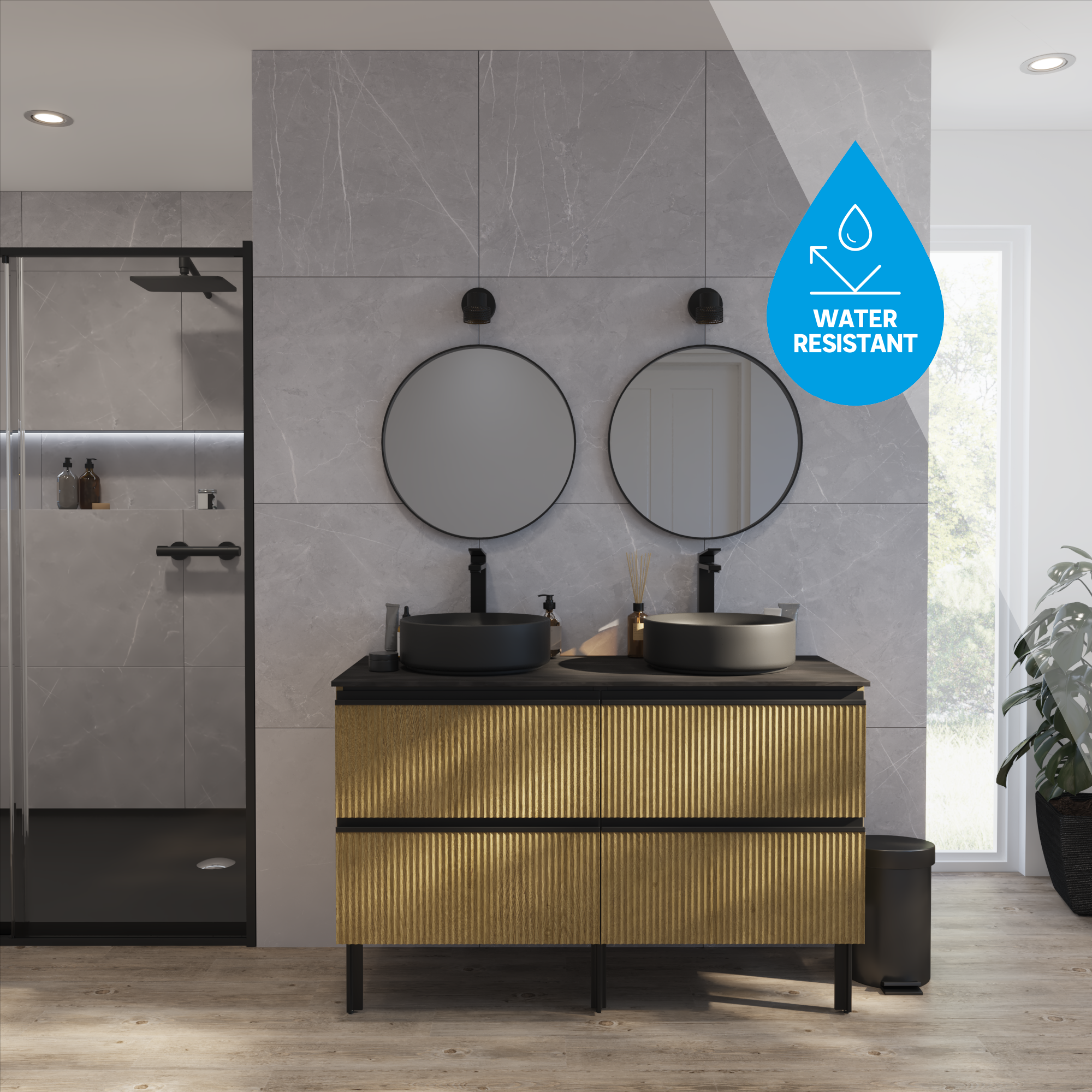 Suelo vinílico autoadhesivo forte Daintree efecto madera gris GR130 ARTENS - 4