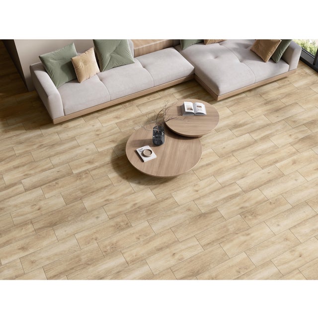 Carrelage sol intérieur effet bois Marlen beige 20,5 x 61,5 cm