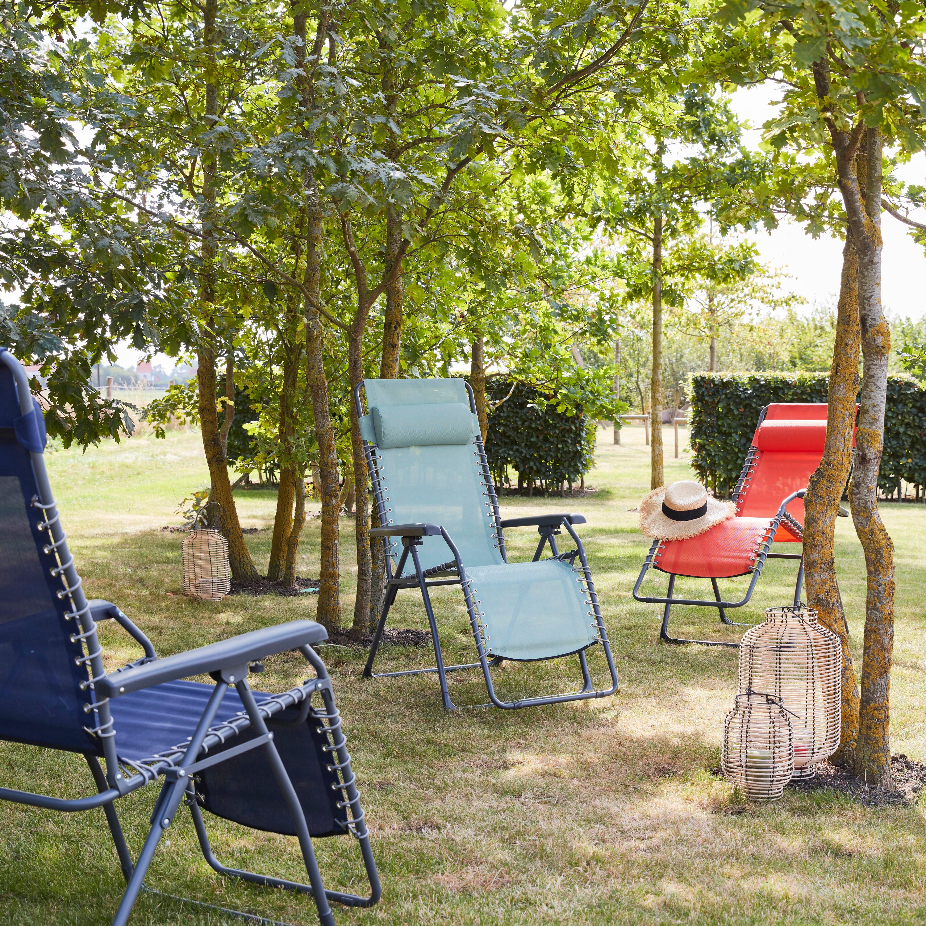 Sillón de jardín de metal NATERIAL Zero Gravity verde - 7