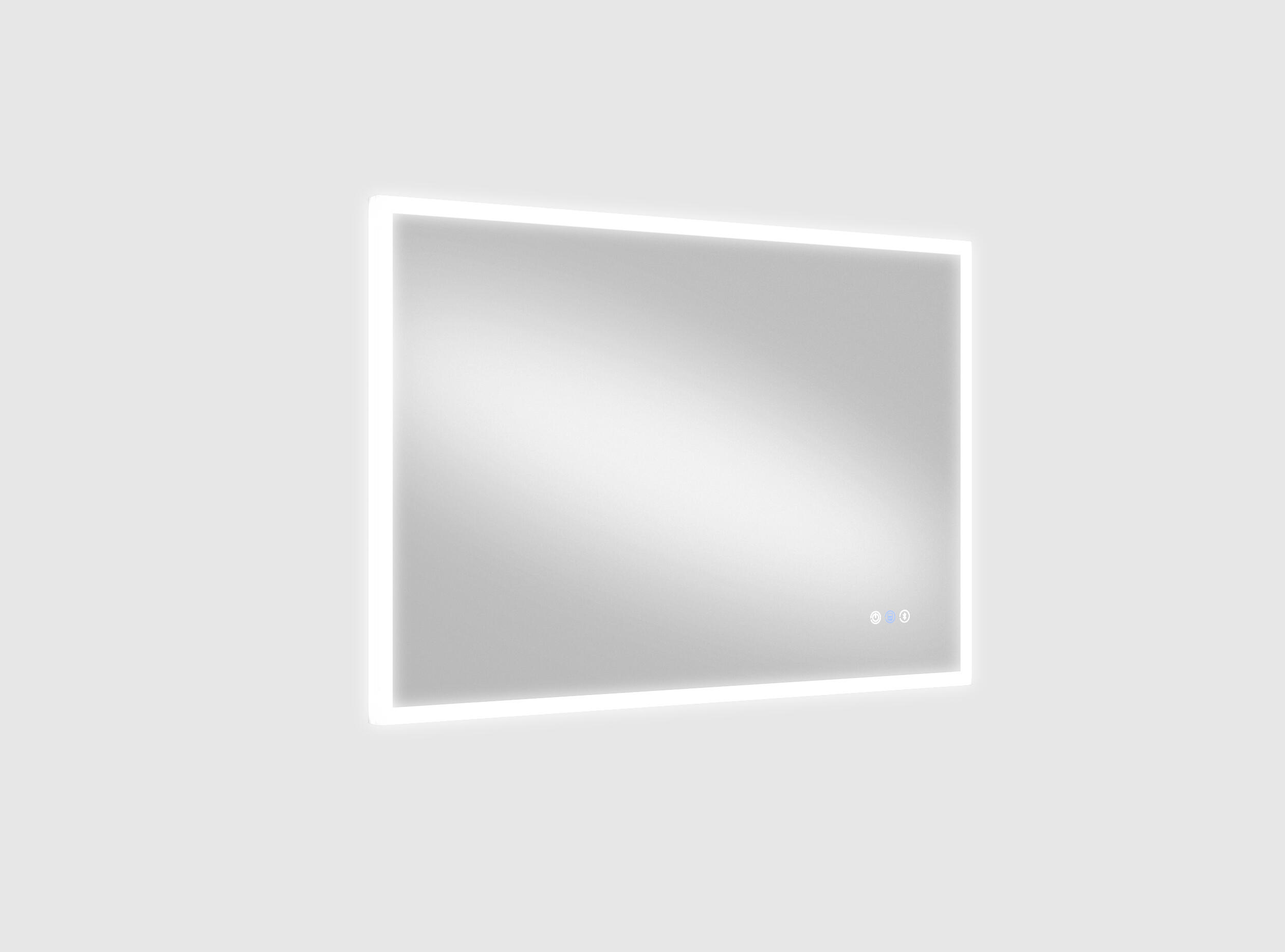 Espejo de baño rectangular con luz LED Cosmos 100x70cm con antivaho, táctil, altavoz, Bluetooth color cromo - 3